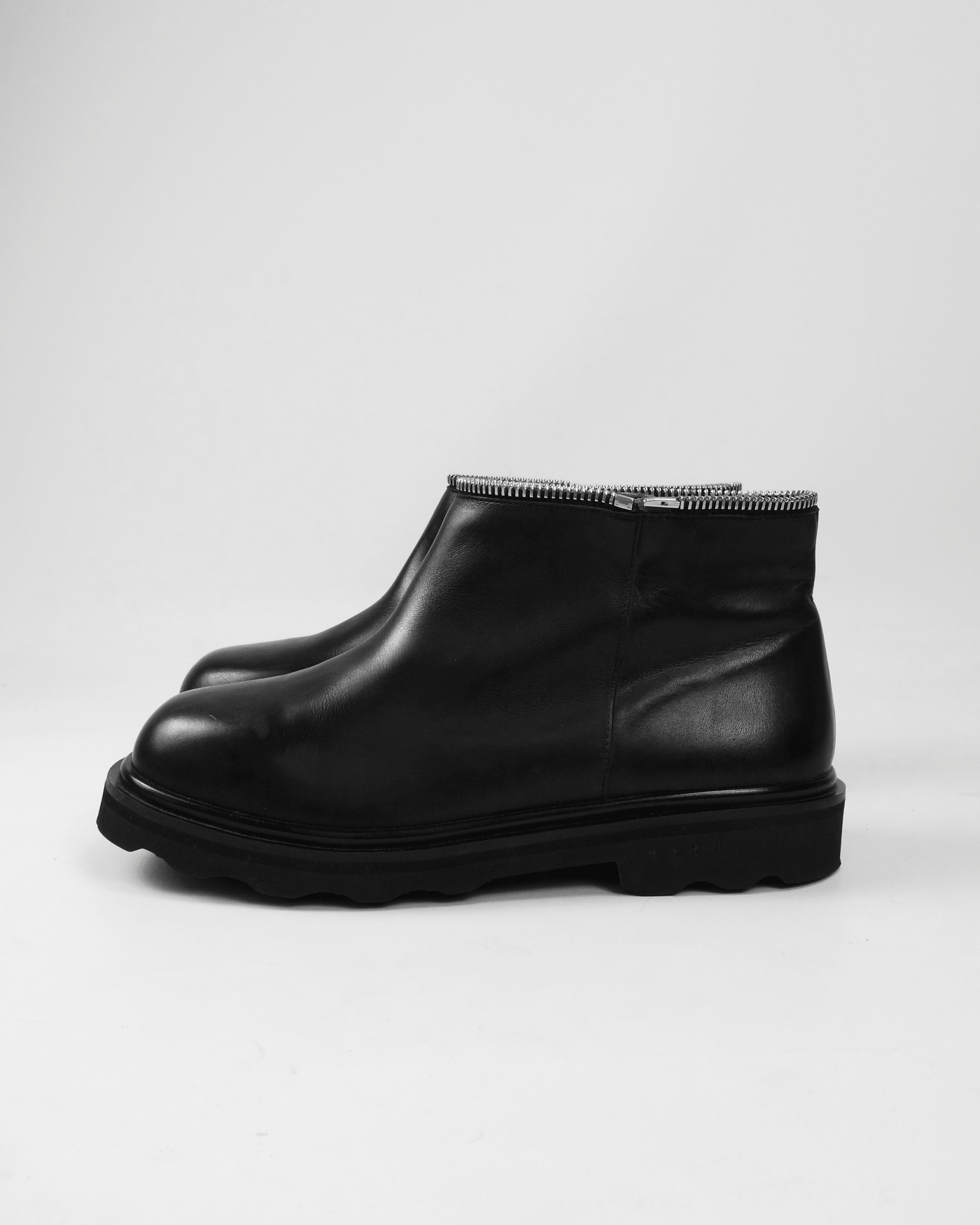 Marni Zip-Off Detachable Panel Leather Black Boots 2019