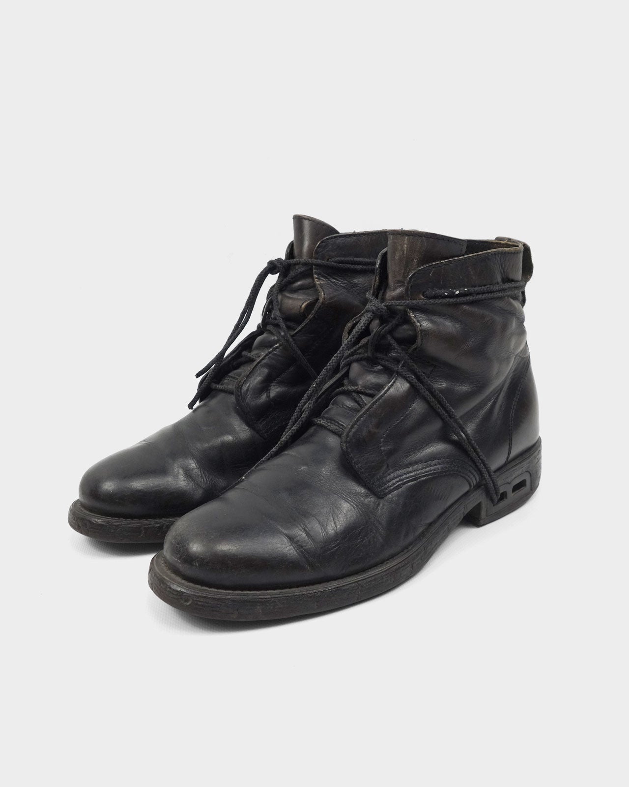 Dirk Bikkembergs Black Leather Boots 1990's