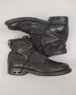 Dirk Bikkembergs Black Leather Boots 1990's