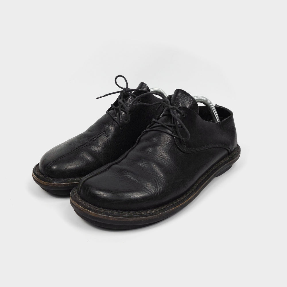 Trippen 2-Pieces Black Leather Shoes 1990's