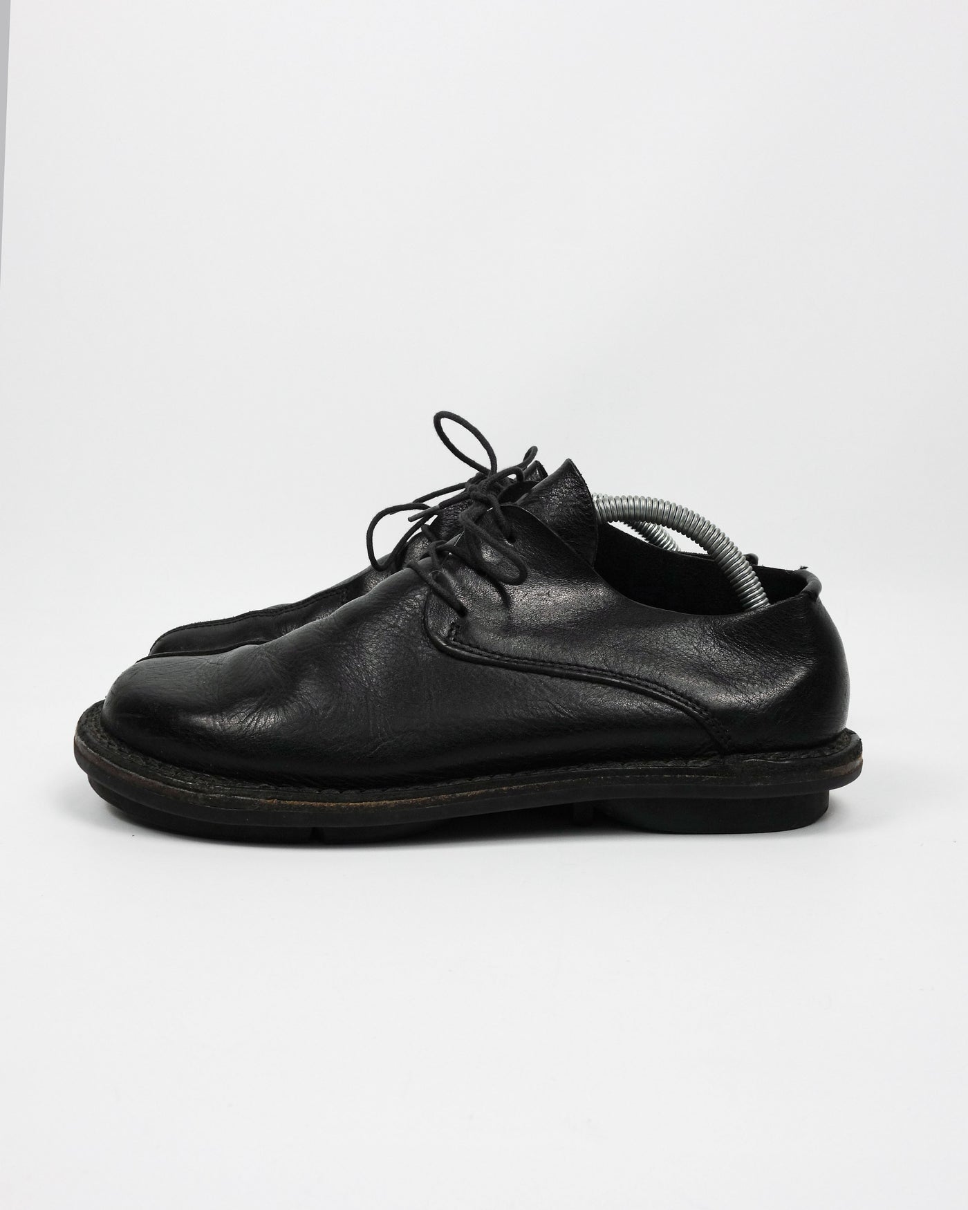 Trippen 2-Pieces Black Leather Shoes 1990's