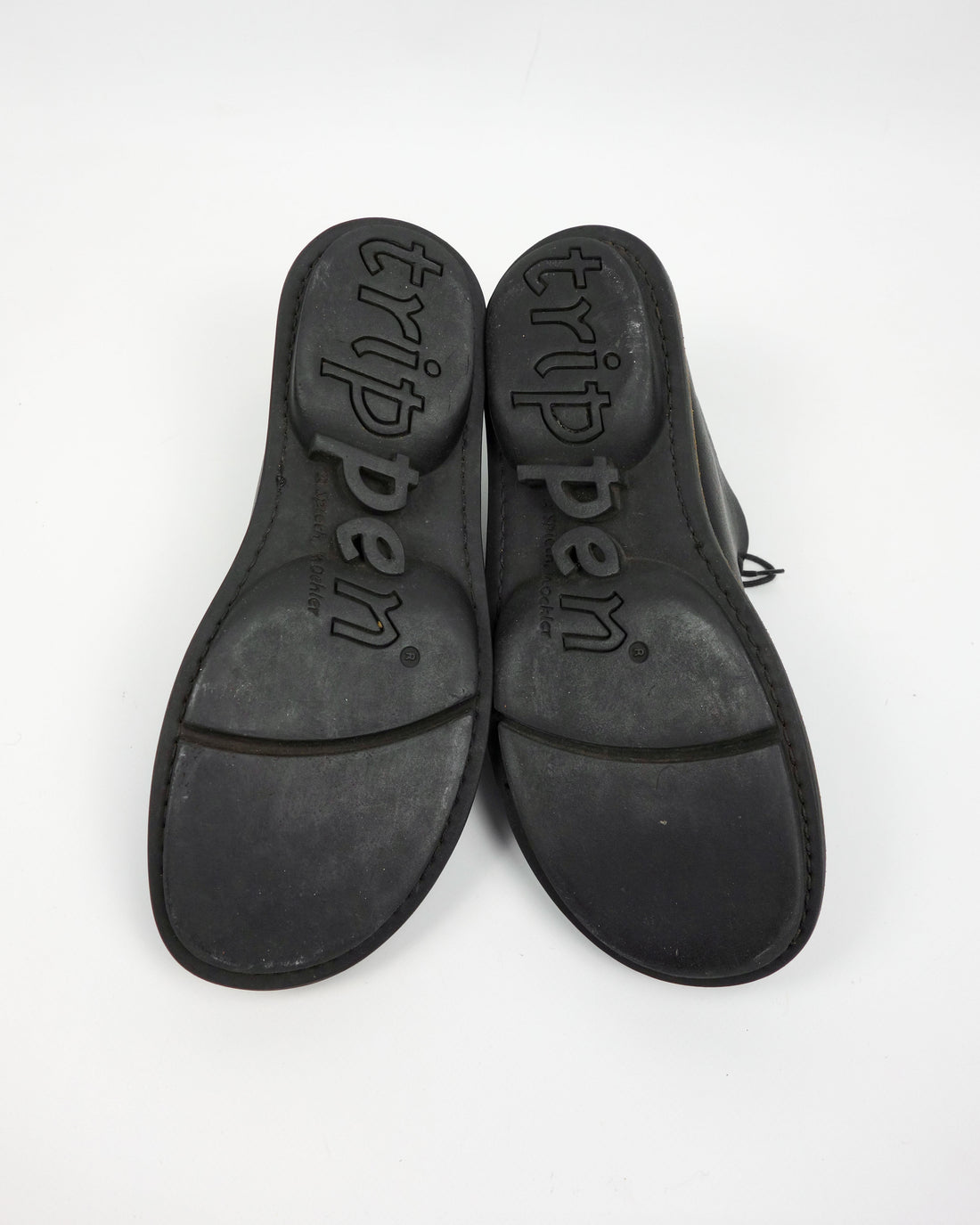 Trippen 2-Pieces Black Leather Shoes 1990's