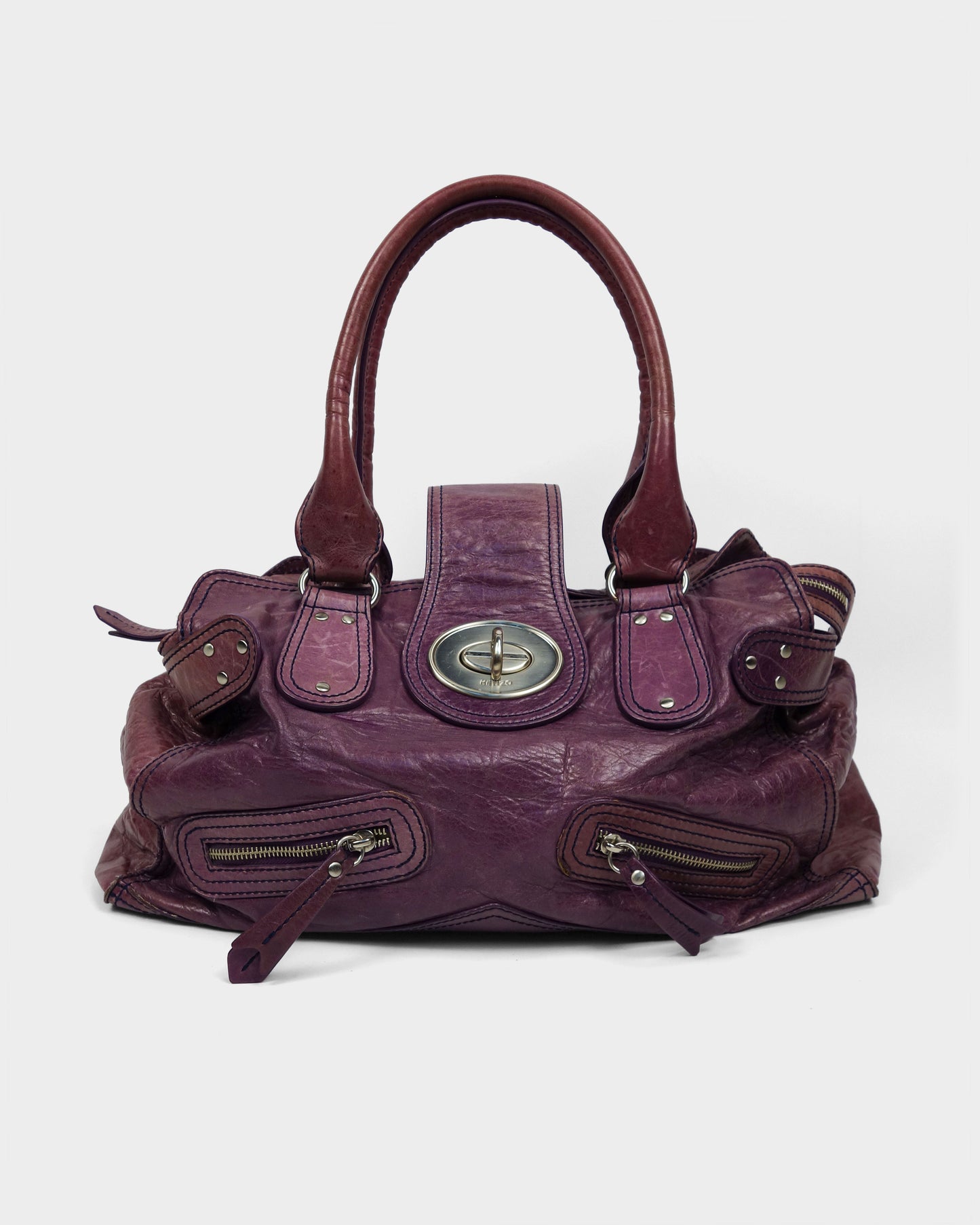 Kenzo Faded Purple + Silver Wide Bag 2000's