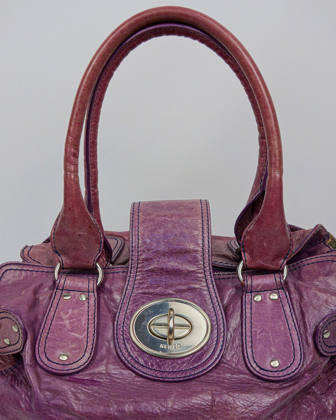 Kenzo Faded Purple + Silver Wide Bag 2000's
