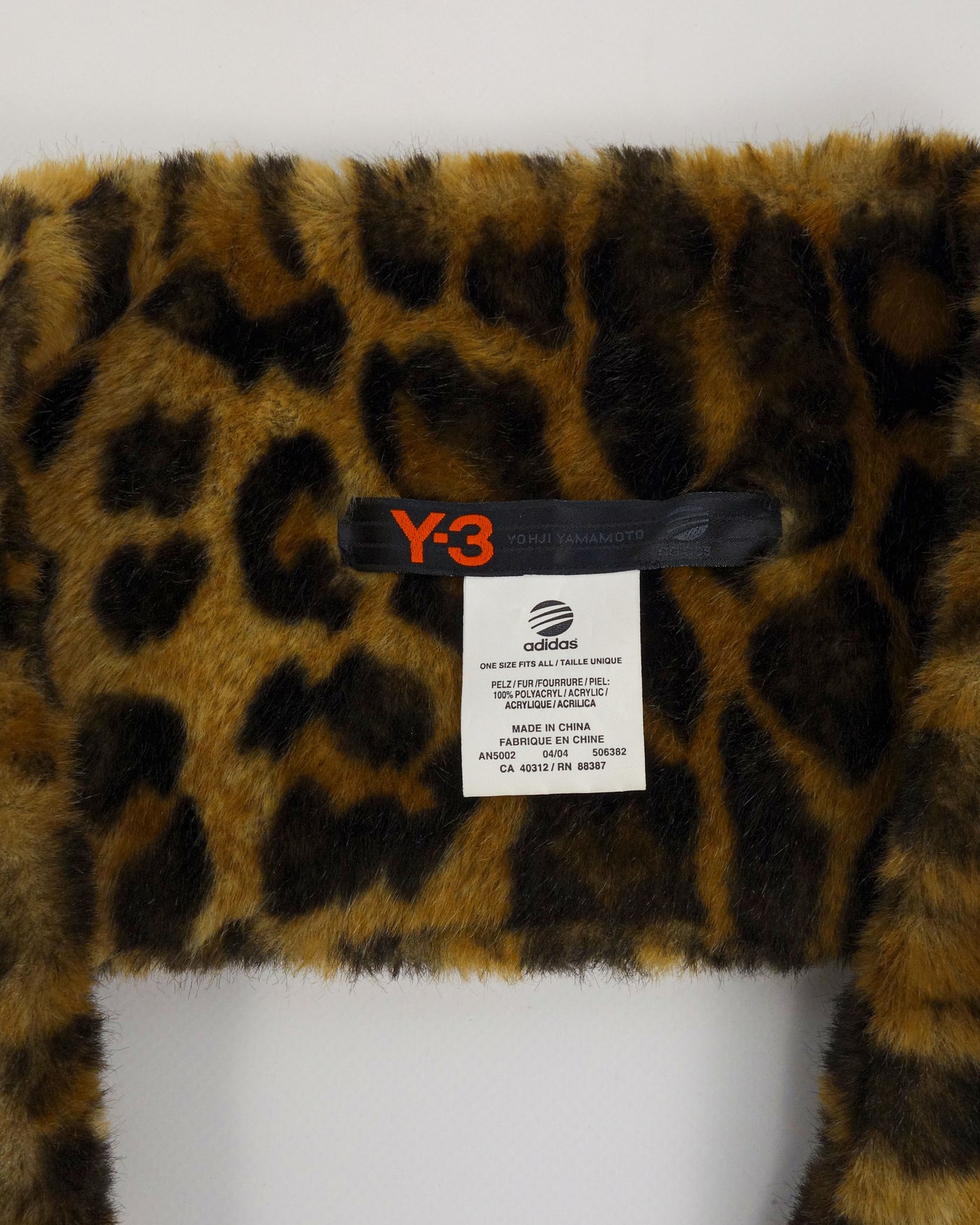 Yohji Yamamoto x Adidas (Y-3) Leopard Print Fur Collar 2004