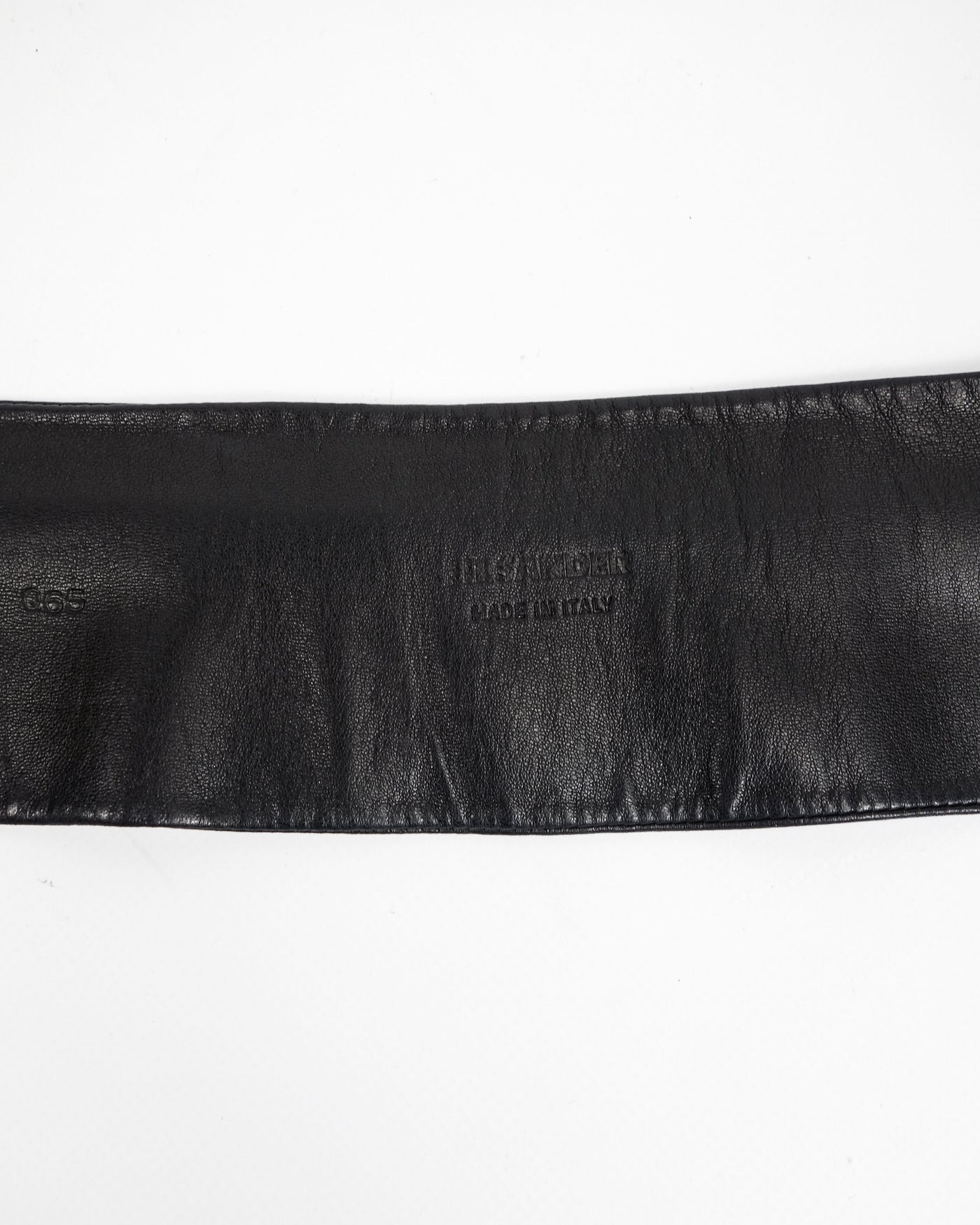 Jil Sander 2-Layer Black Soft Leather Belt 2000's