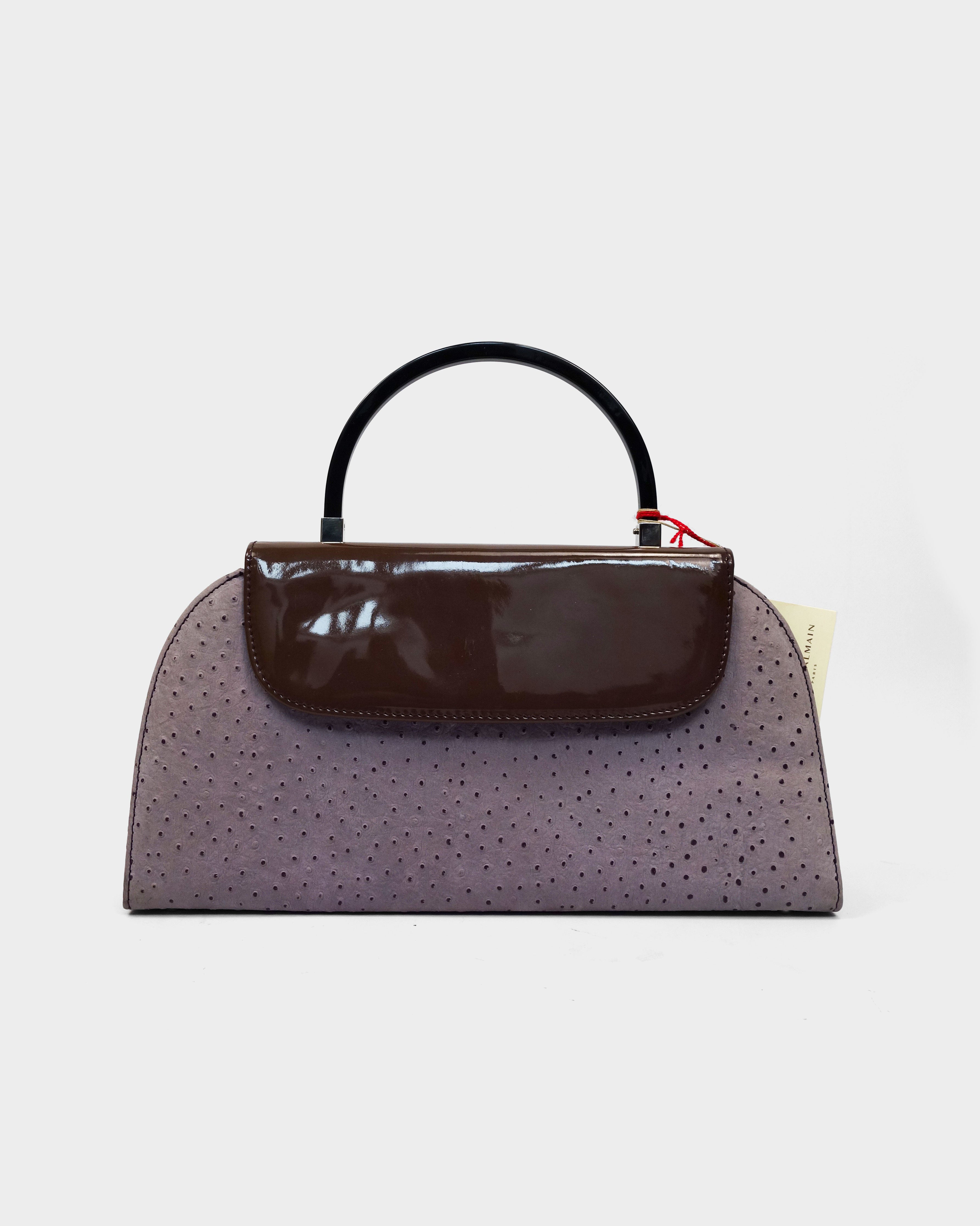 Pierre Balmain Faded Purple Textured Bag 1990 s Vintage TTS