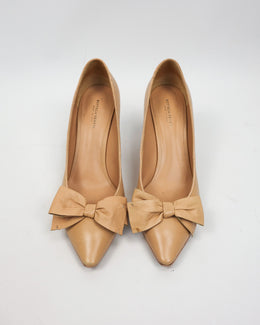 Bottega Veneta Beige Laced Leather Heels 2000's