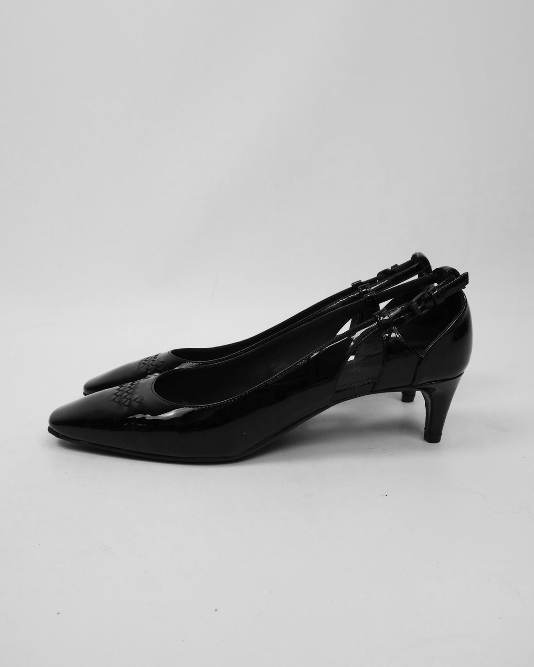 Bottega Veneta Black Patent Leather Heels 2000's
