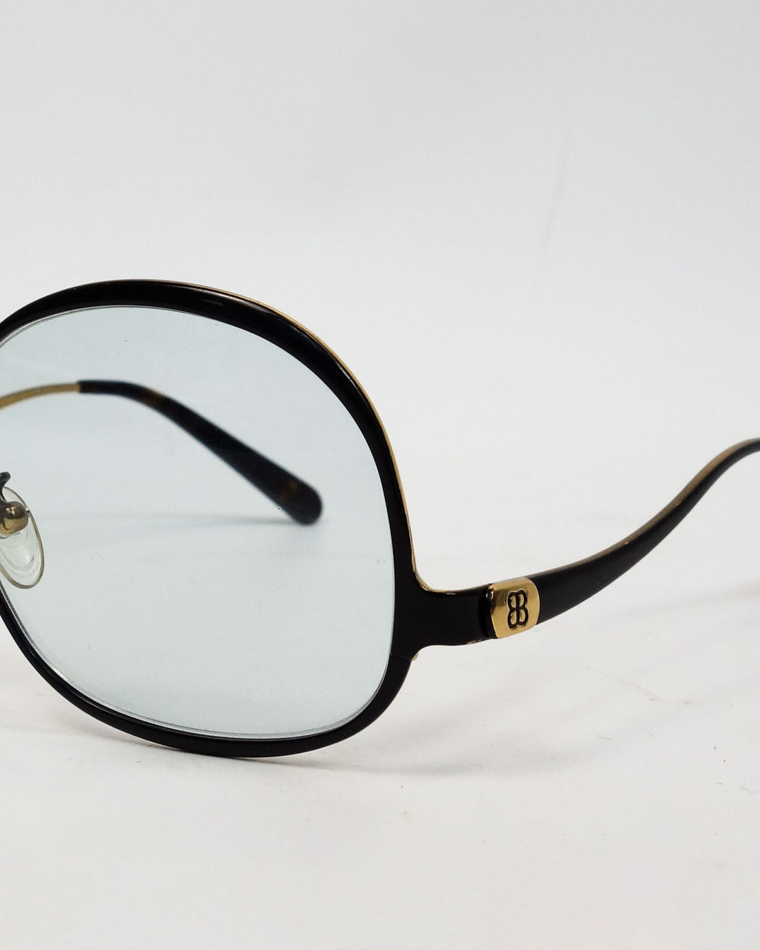 Balenciaga Black Oval Sunglasses 2000's