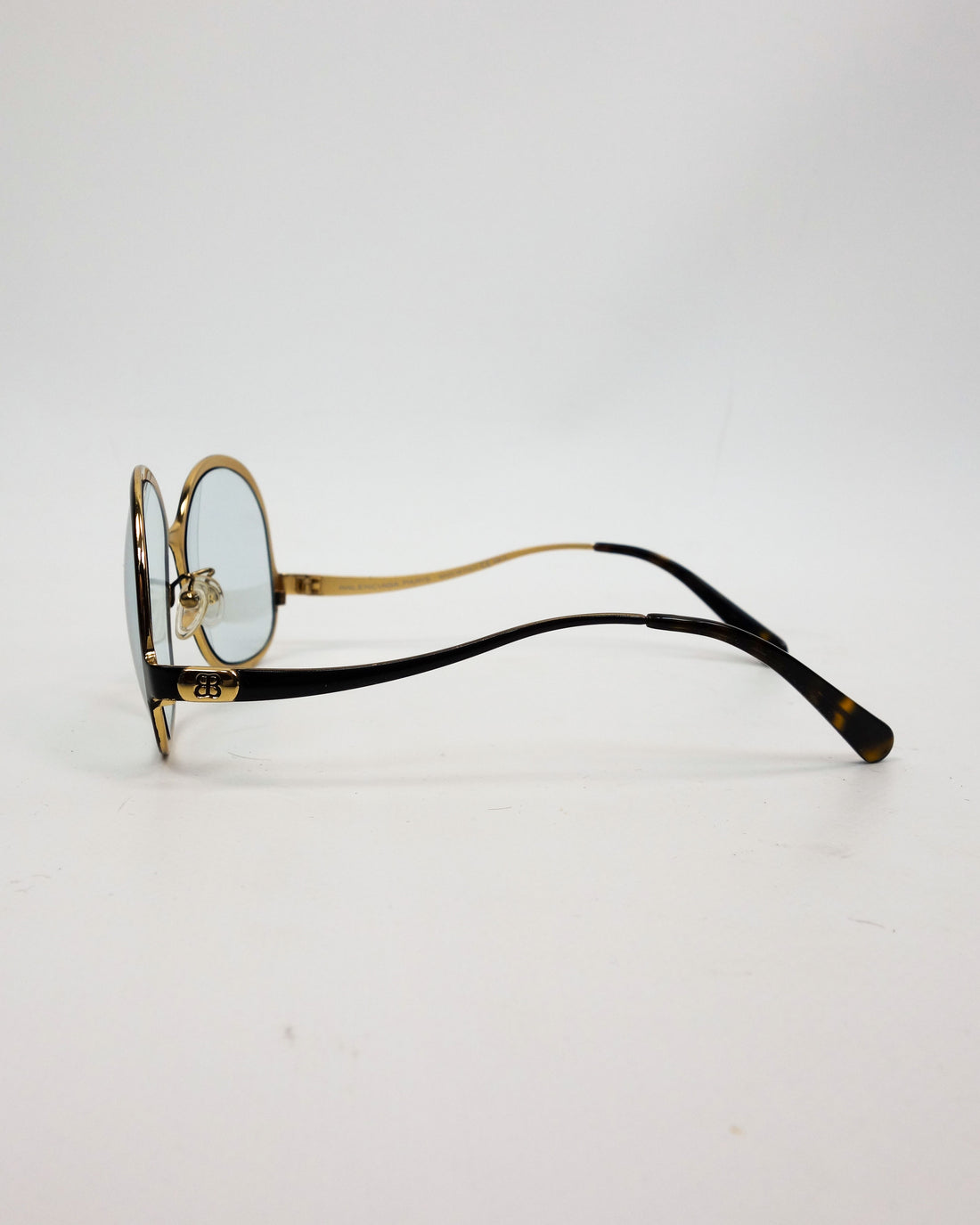 Balenciaga Black Oval Sunglasses 2000's