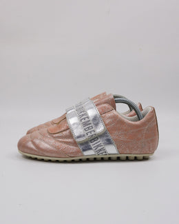 Dirk Bikkembergs Pink Cracked Leather Shoes 2000's
