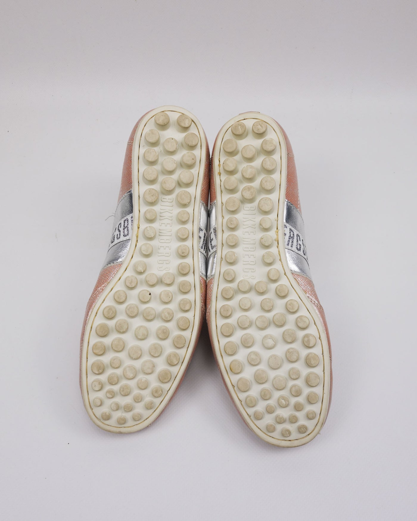 Dirk Bikkembergs Pink Cracked Leather Shoes 2000's