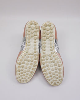 Dirk Bikkembergs Pink Cracked Leather Shoes 2000's