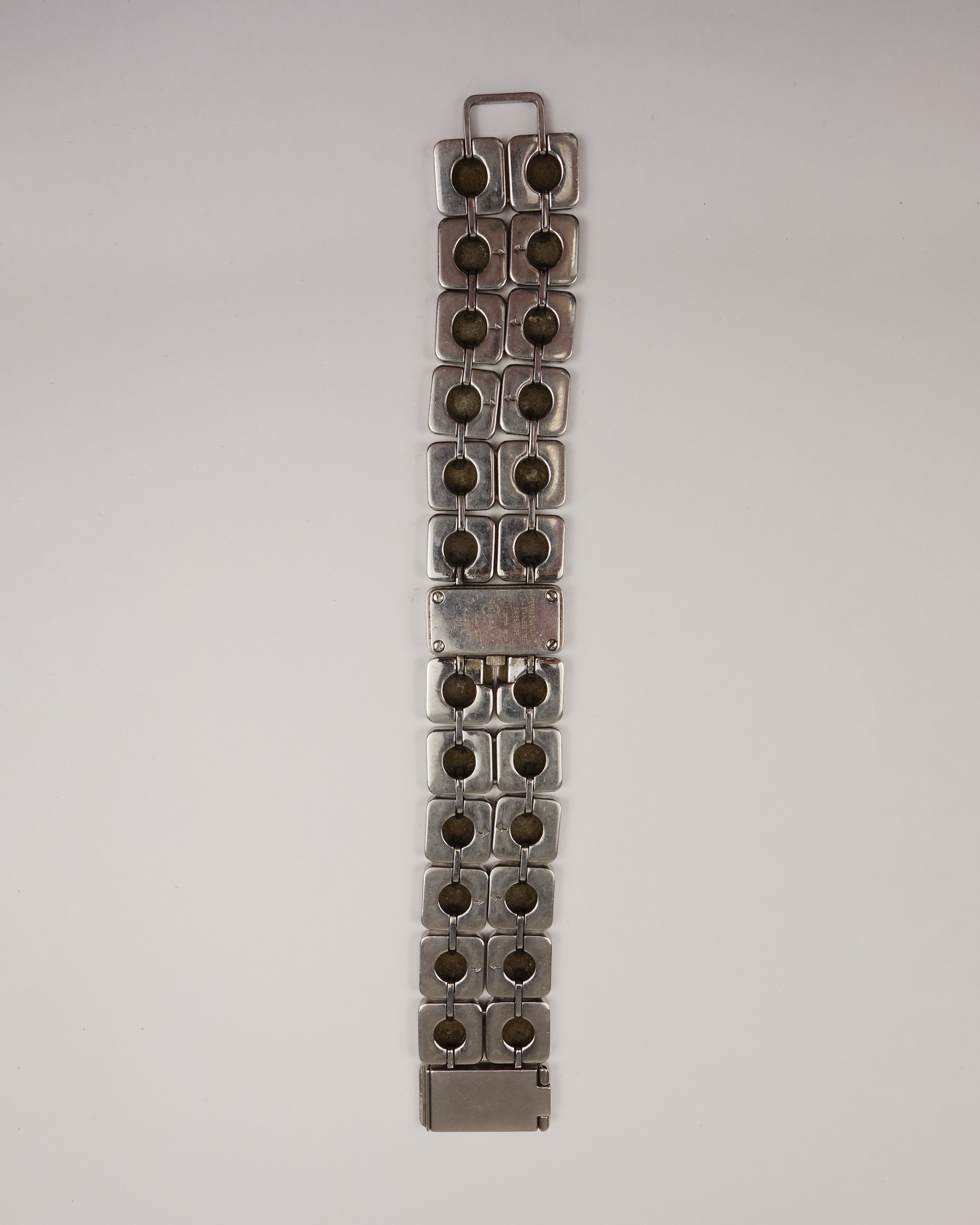 Calvin Klein Swiss Made Squares Metallic Watch 2000's