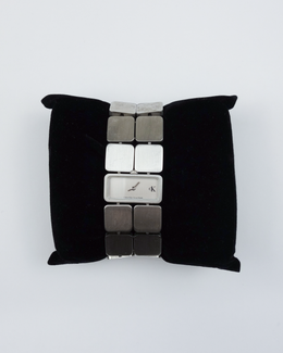 Calvin Klein Swiss Made Squares Metallic Watch 2000's