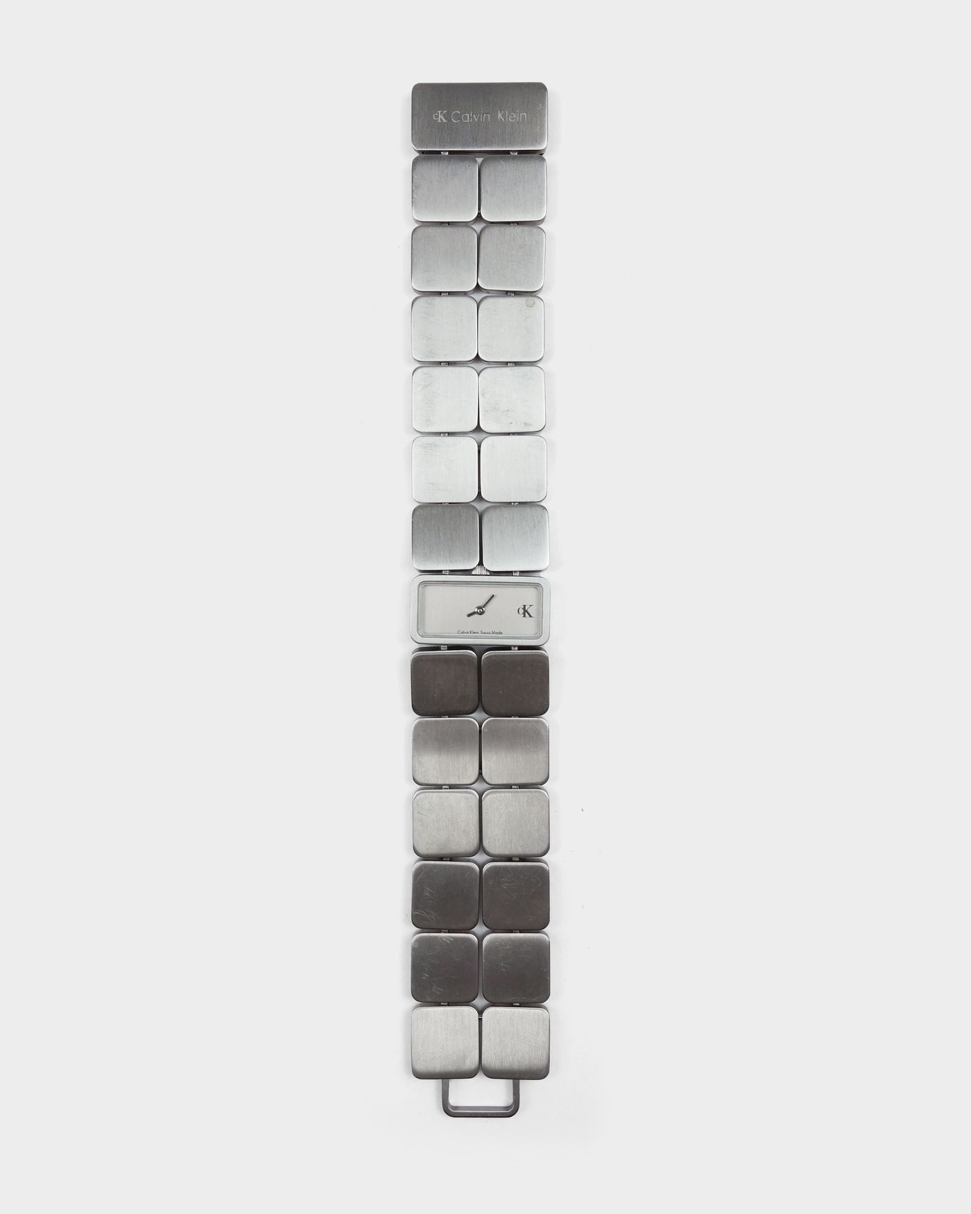 Calvin Klein Swiss Made Squares Metallic Watch 2000's