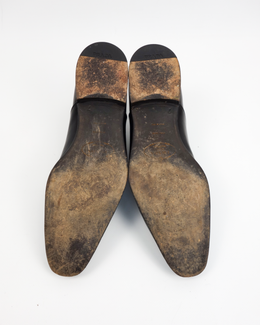 Prada Black Decorated Leather Derbies 2000's