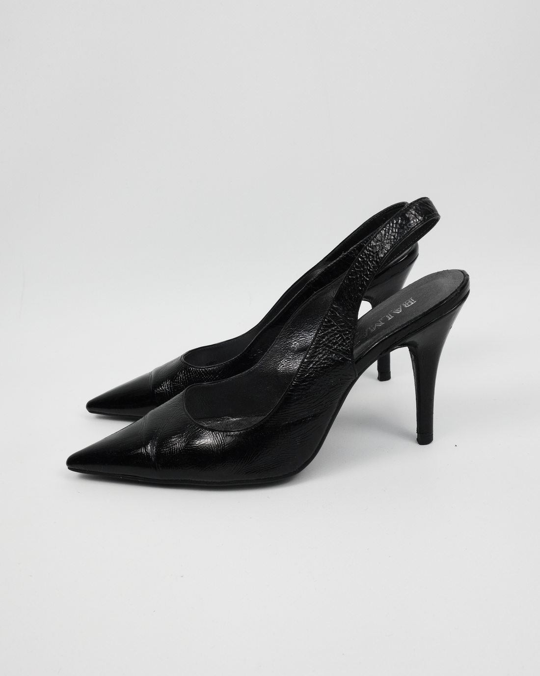 Balmain Black Patent Leather Heels 2000's