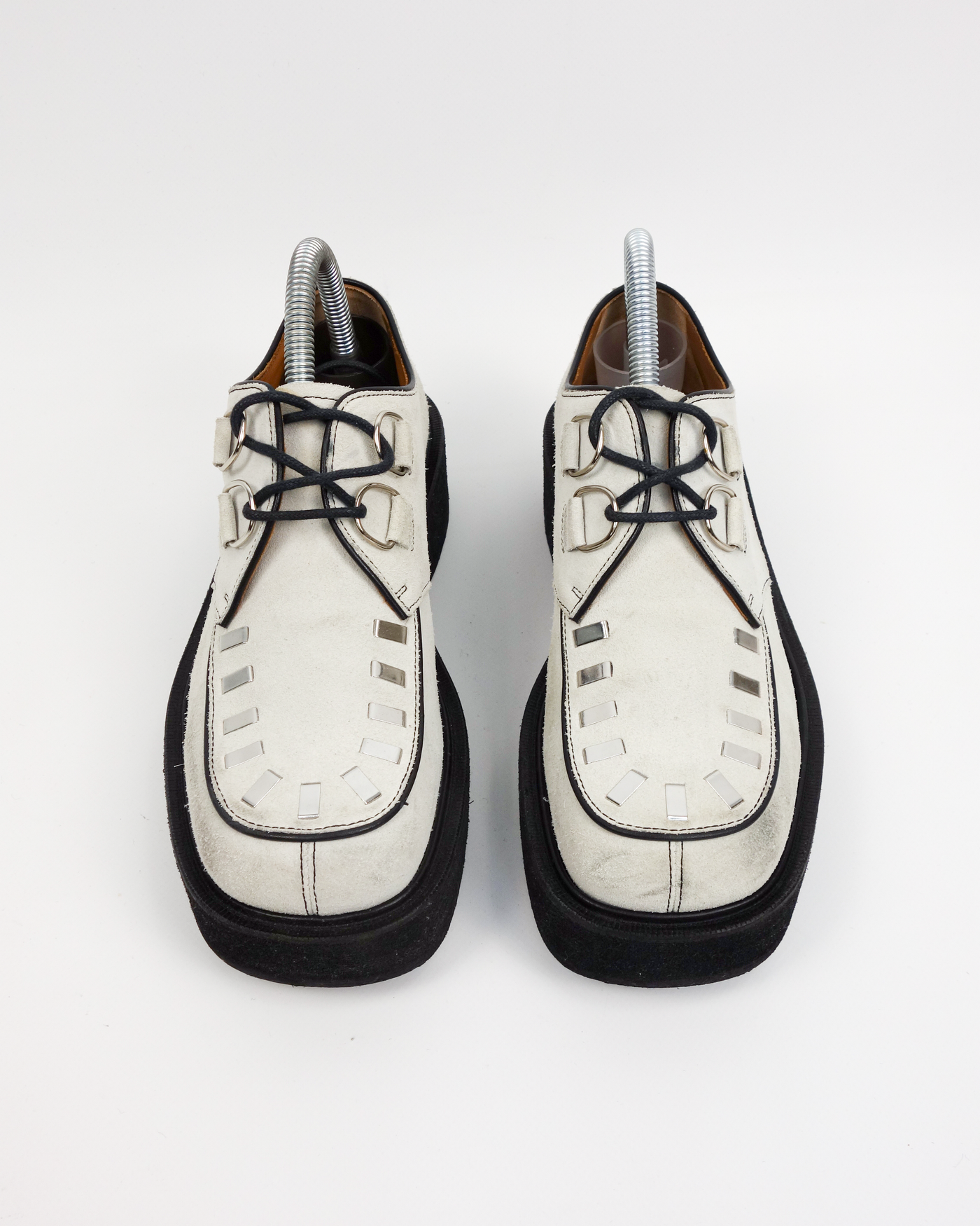 Marni Off-White Suede Laced Brogue Shoes 2000's