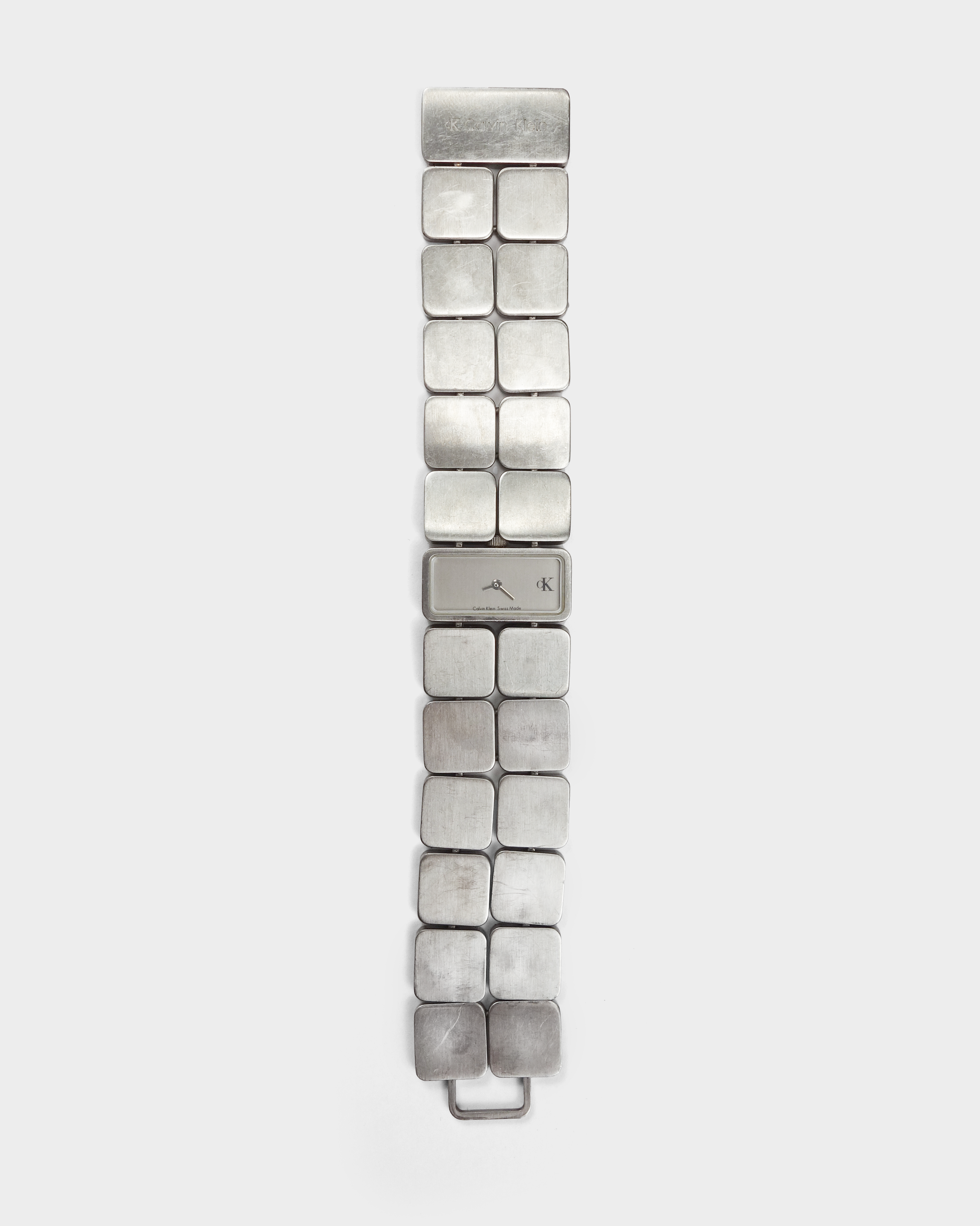Calvin Klein Swiss Made Squares Metallic Watch 2000's