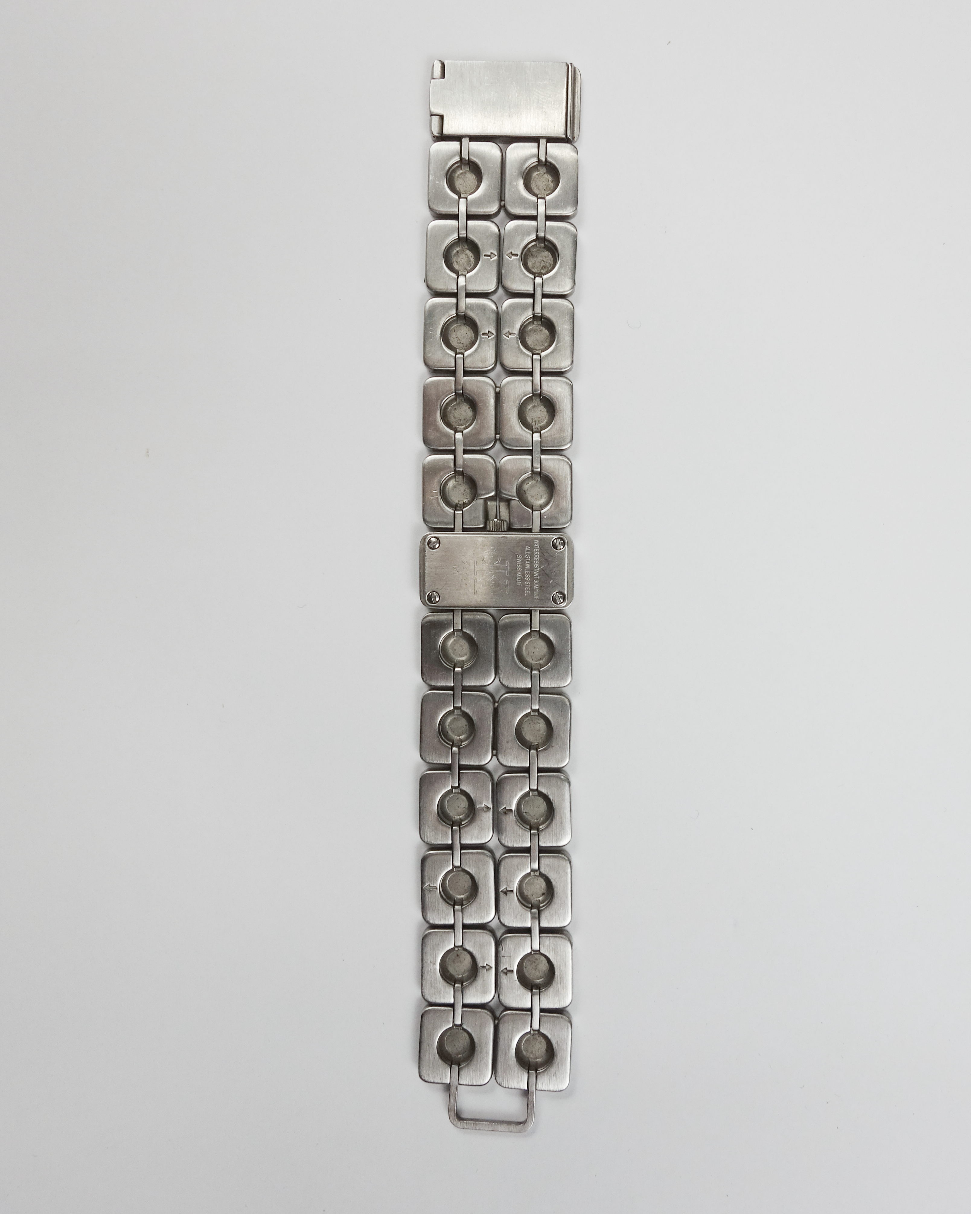 Calvin Klein Swiss Made Squares Metallic Watch 2000's