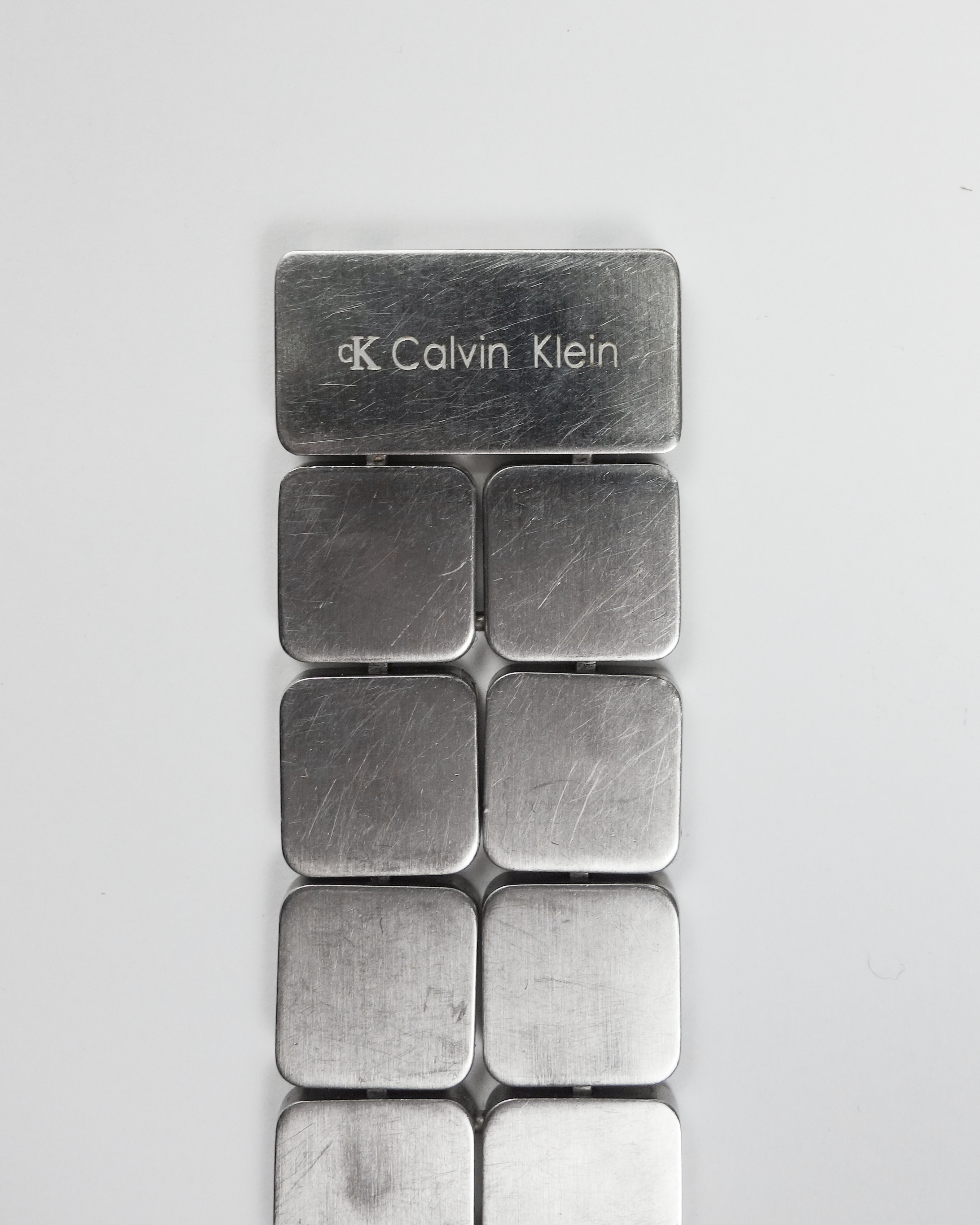 Calvin Klein Swiss Made Squares Metallic Watch 2000's