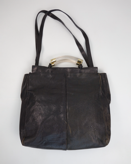 Chloé Saskia Big Faded Balck Leather Bag 2000's
