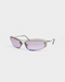 Moschino Silver Frame Purple Lens Sunglasses 2000's
