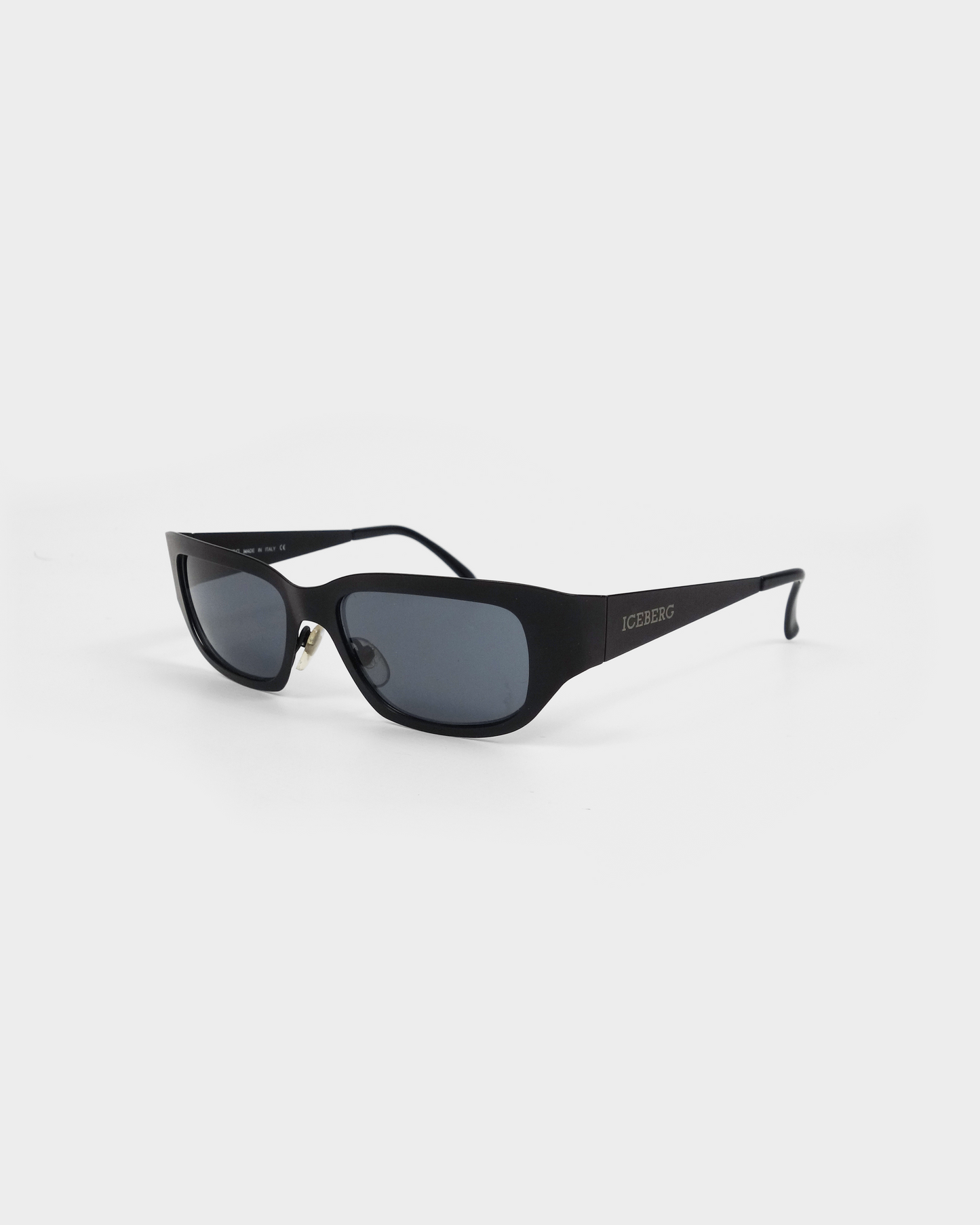 Iceberg Black Thin Aluminium Sunglasses 2000's