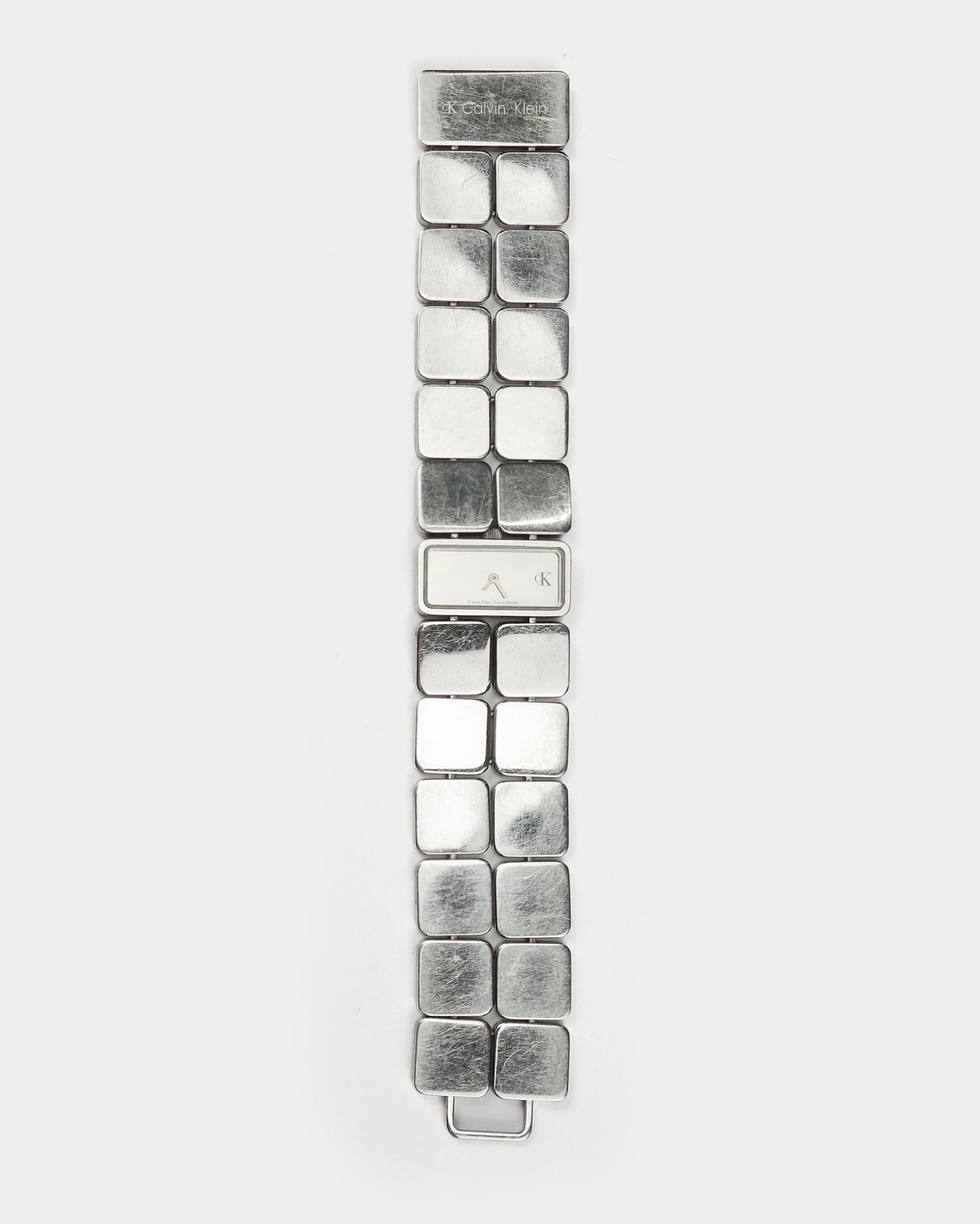 Calvin Klein Swiss Made Squares Metallic Watch 2000's