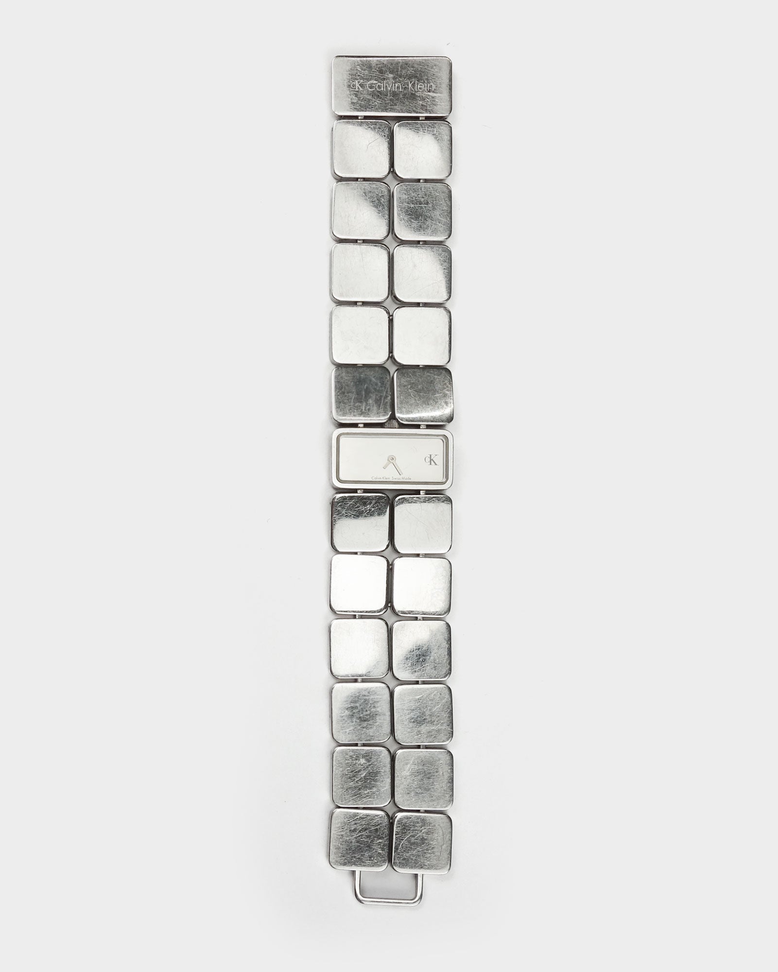 Calvin Klein Swiss Made Squares Metallic Watch 2000's