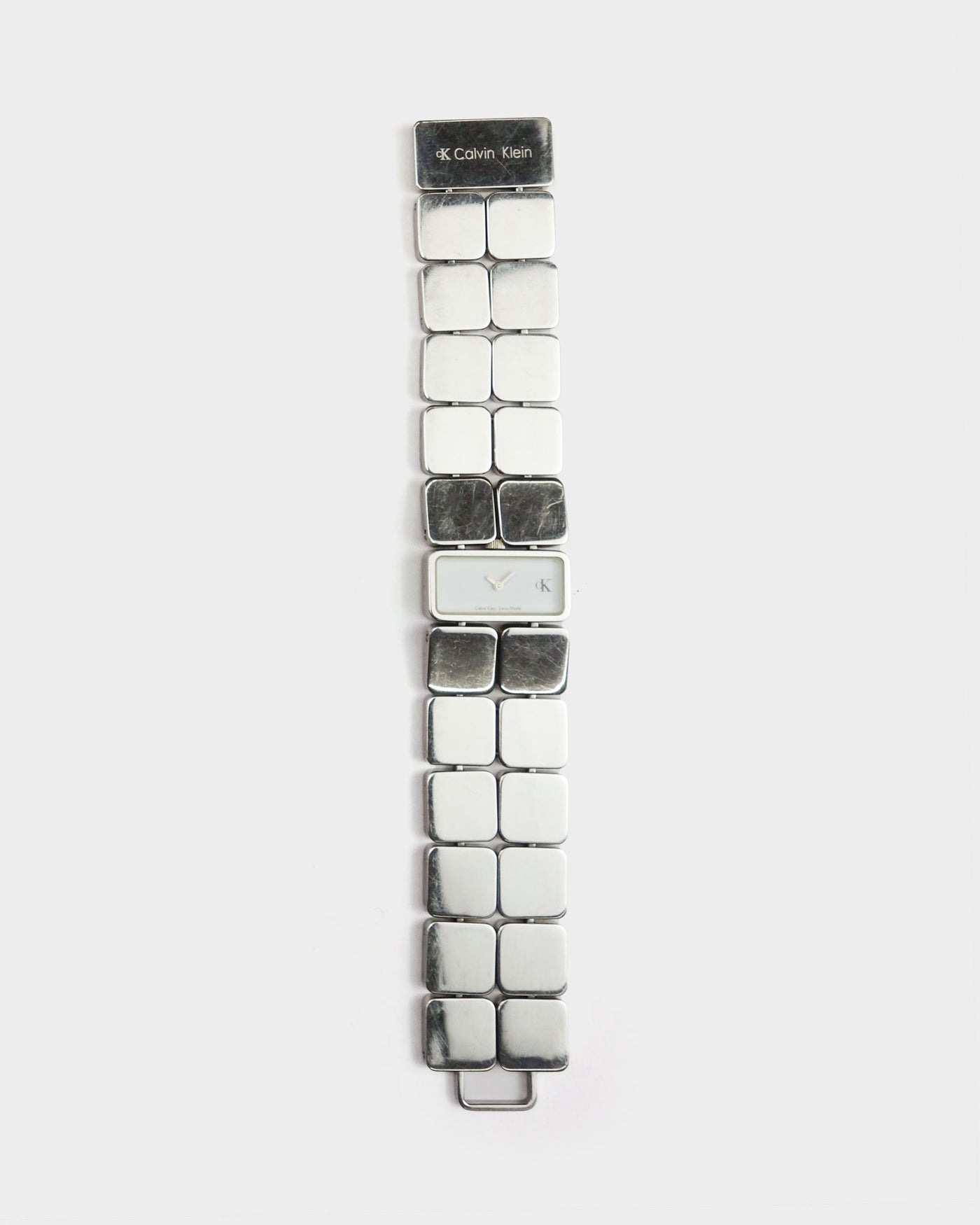 Calvin Klein Swiss Made Squares Metallic Watch 2000's