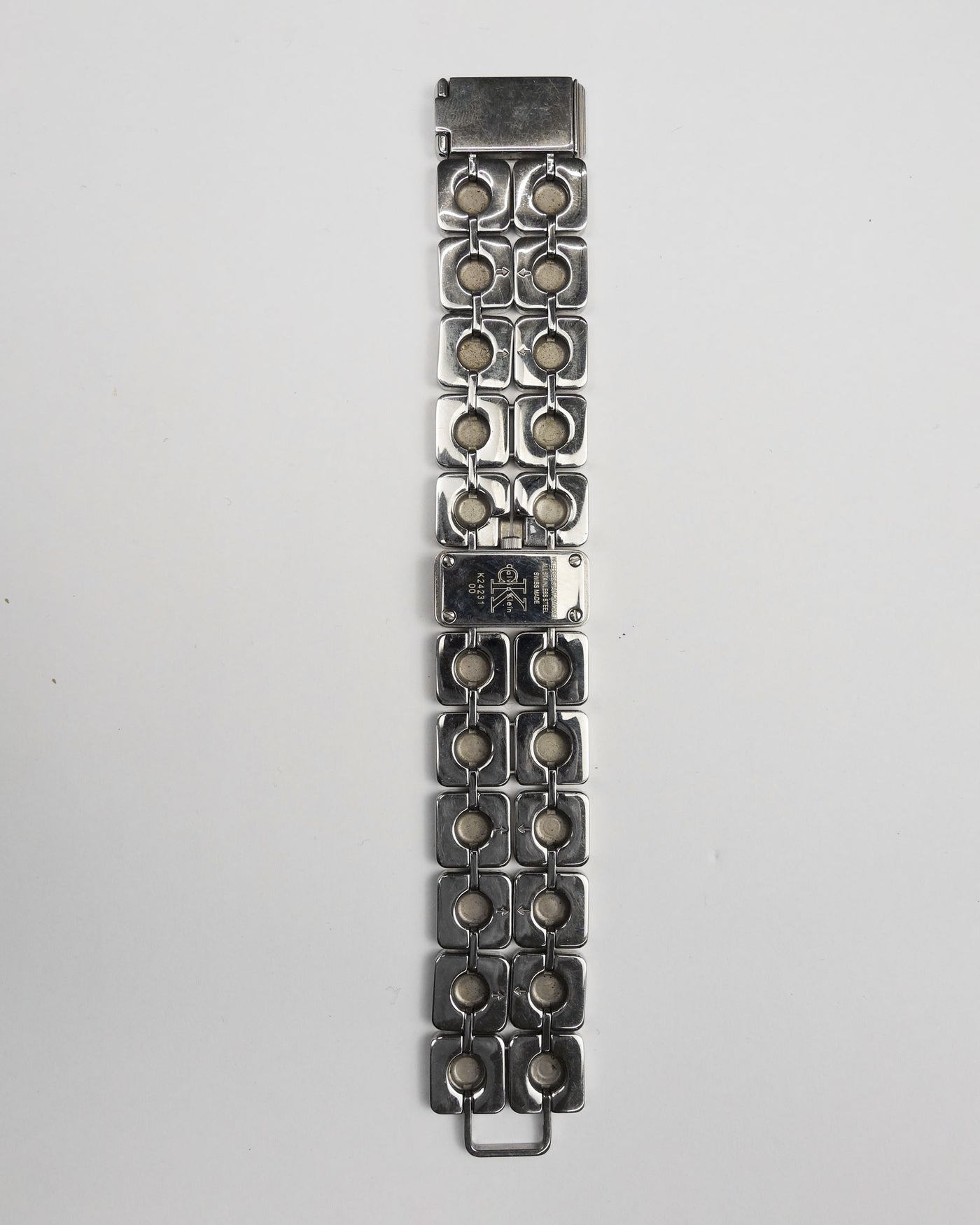 Calvin Klein Swiss Made Squares Metallic Watch 2000's