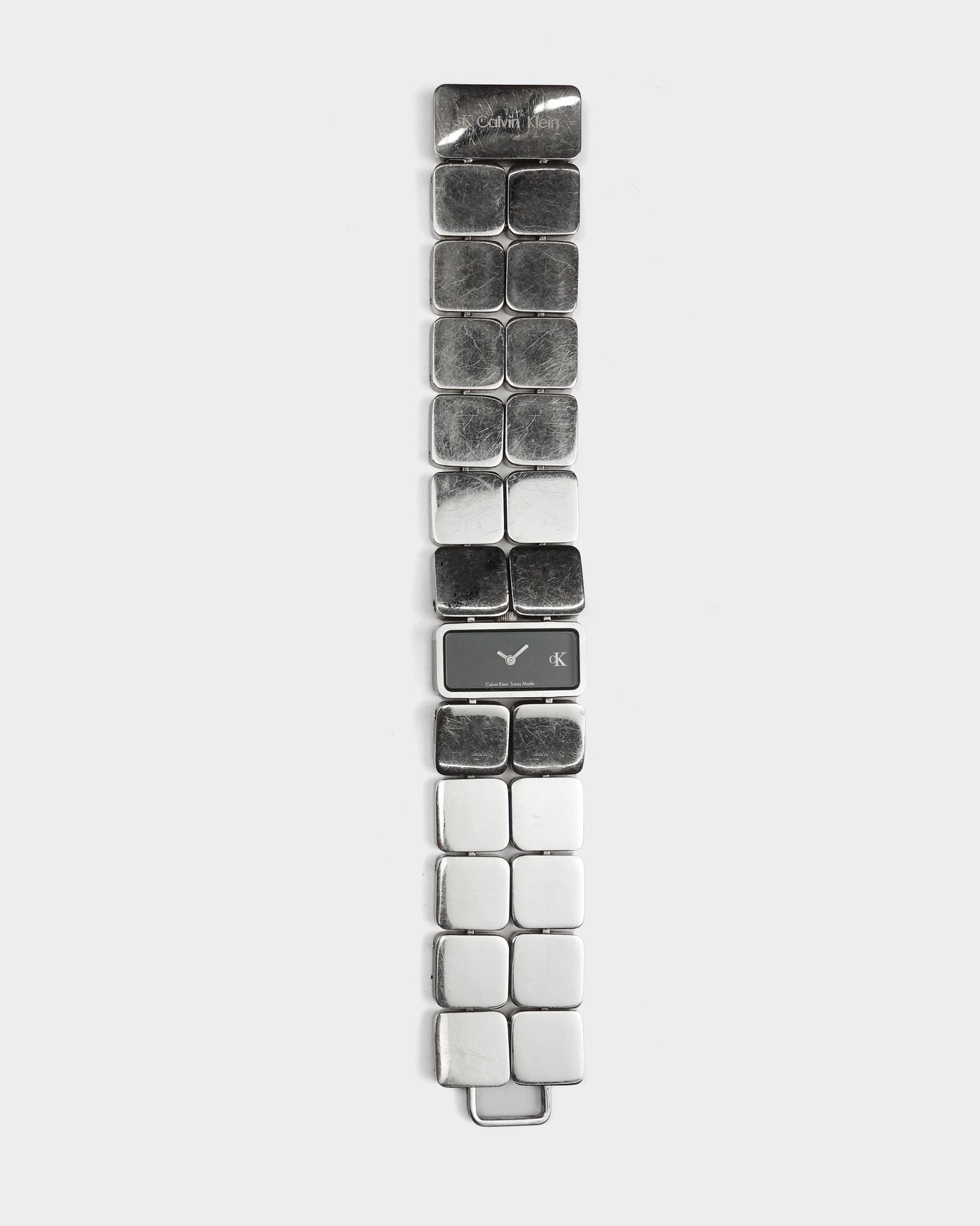 Calvin Klein Swiss Made Squares Metallic Watch 2000's