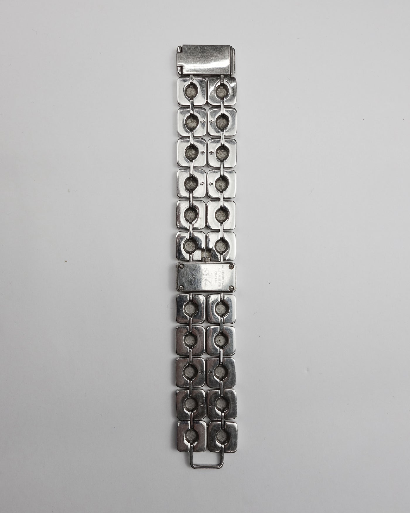 Calvin Klein Swiss Made Squares Metallic Watch 2000's
