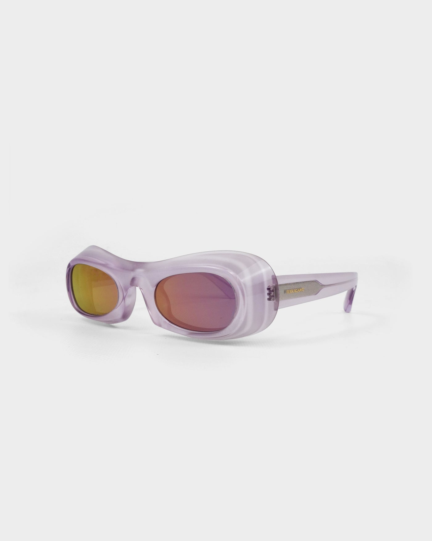 Ferragamo Light Purple Mask Sunglasses 2000's