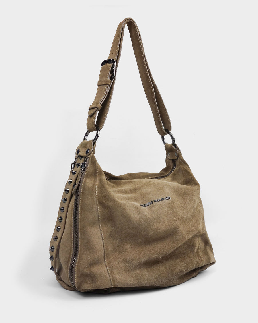 Pierre Balmain by Cristophe Decarnin Suede Hobo Bag 2008