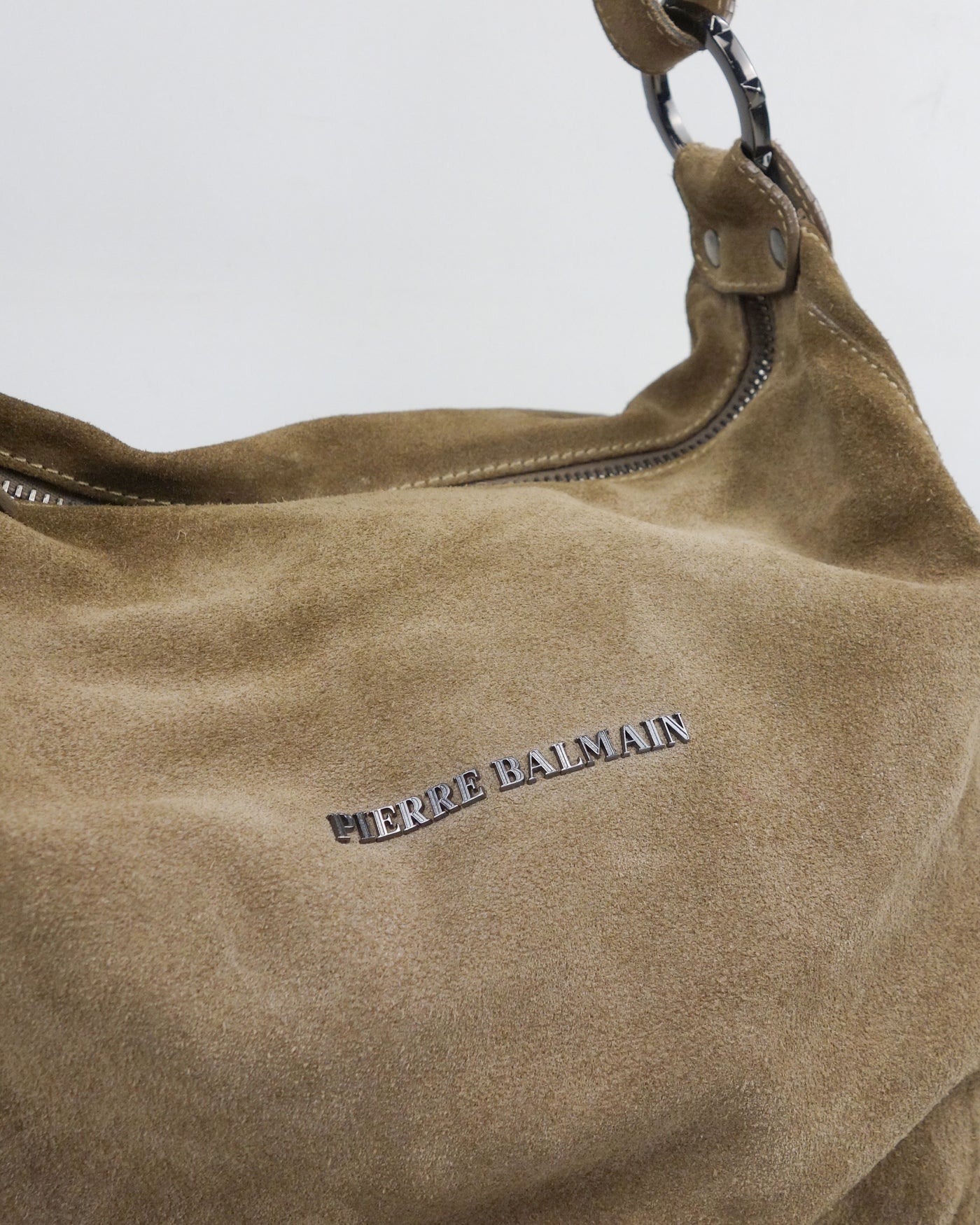 Pierre Balmain by Cristophe Decarnin Suede Hobo Bag 2008