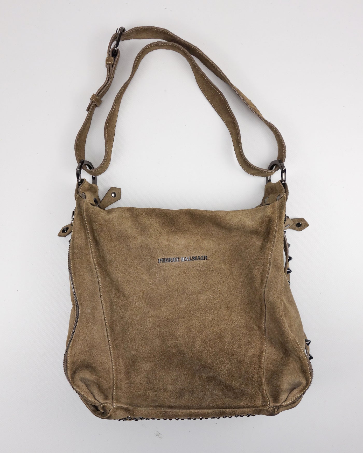 Pierre Balmain by Cristophe Decarnin Suede Hobo Bag 2008