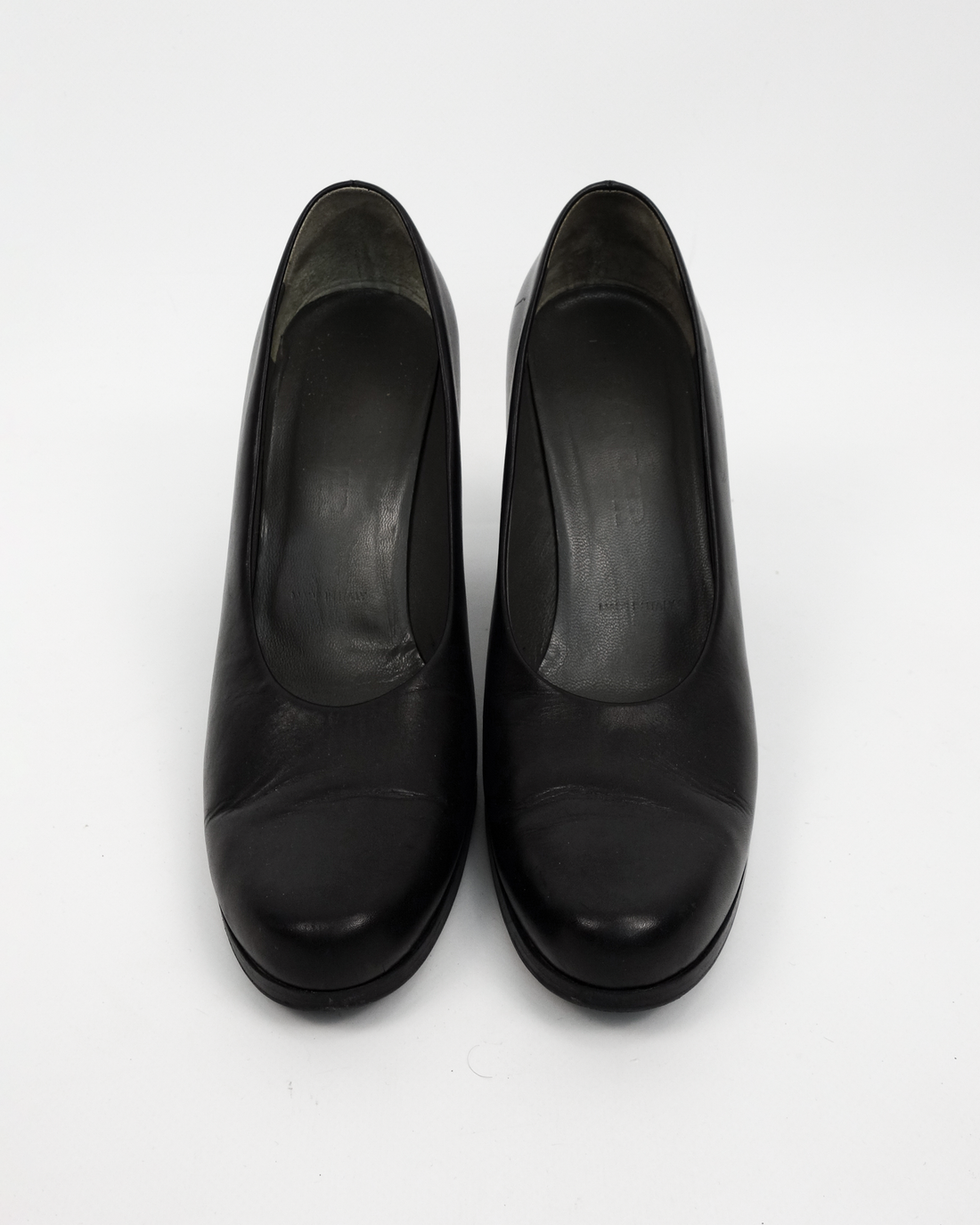 Jil Sander Black Leather Heels 2000's