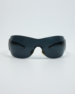 Prada Mask Black and White Sunglasses 2000's