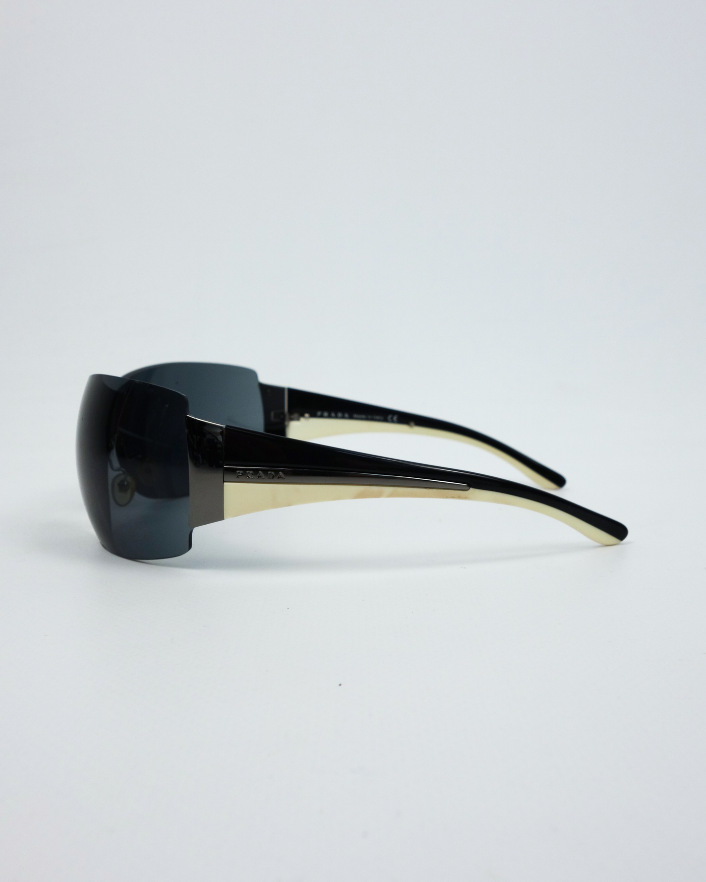 Prada Mask Black and White Sunglasses 2000's