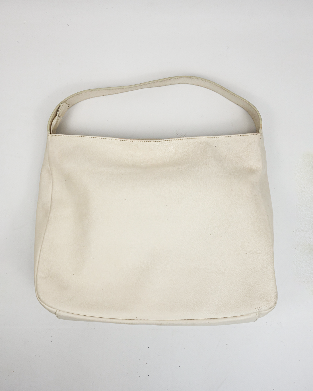 Balenciaga Off-White Leather Shoulder Bag 1990's