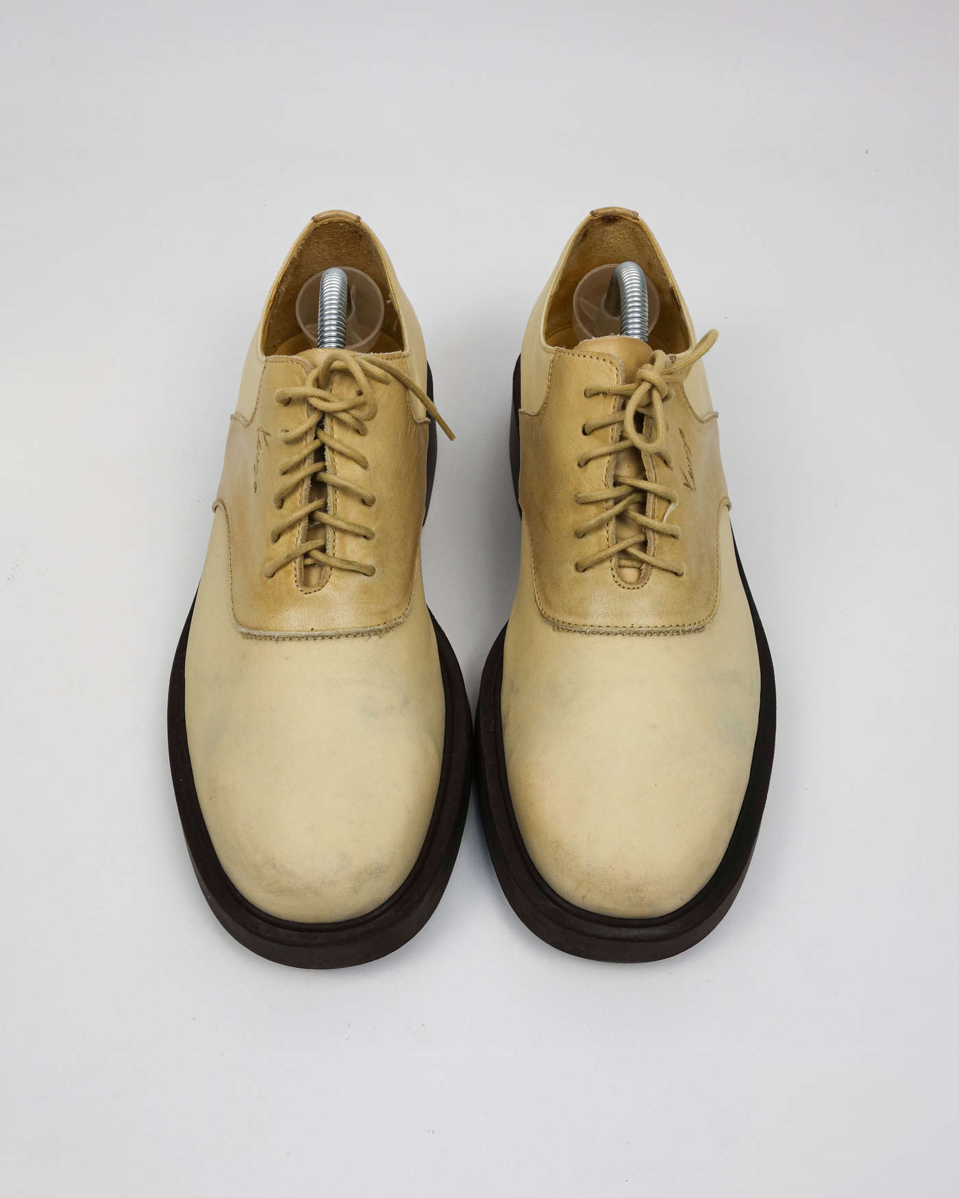 Kenzo Cream White Mesh Derby 1990's