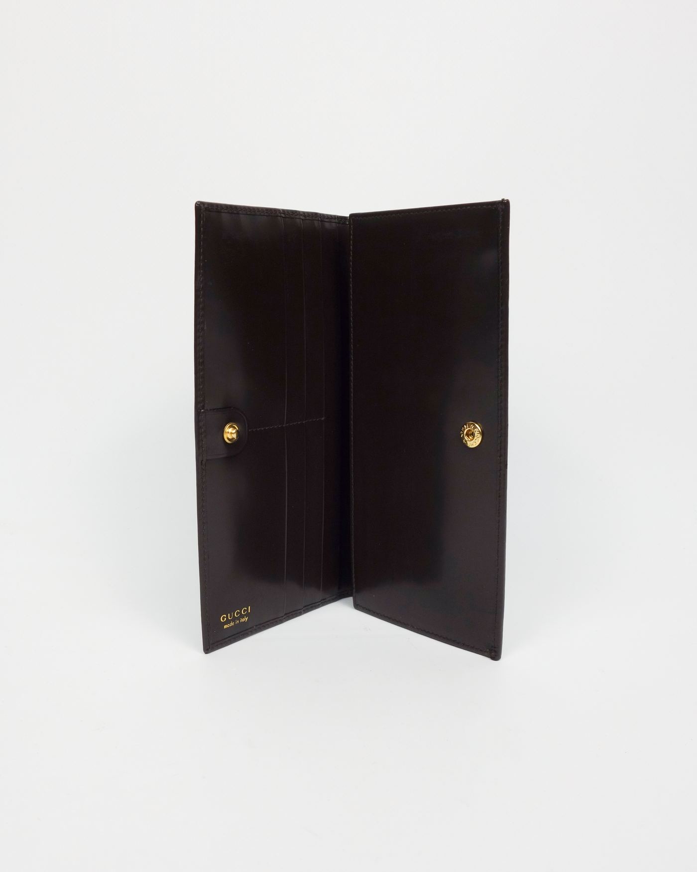 Gucci By Tom Ford Brown Patent Leather Wallet 1998