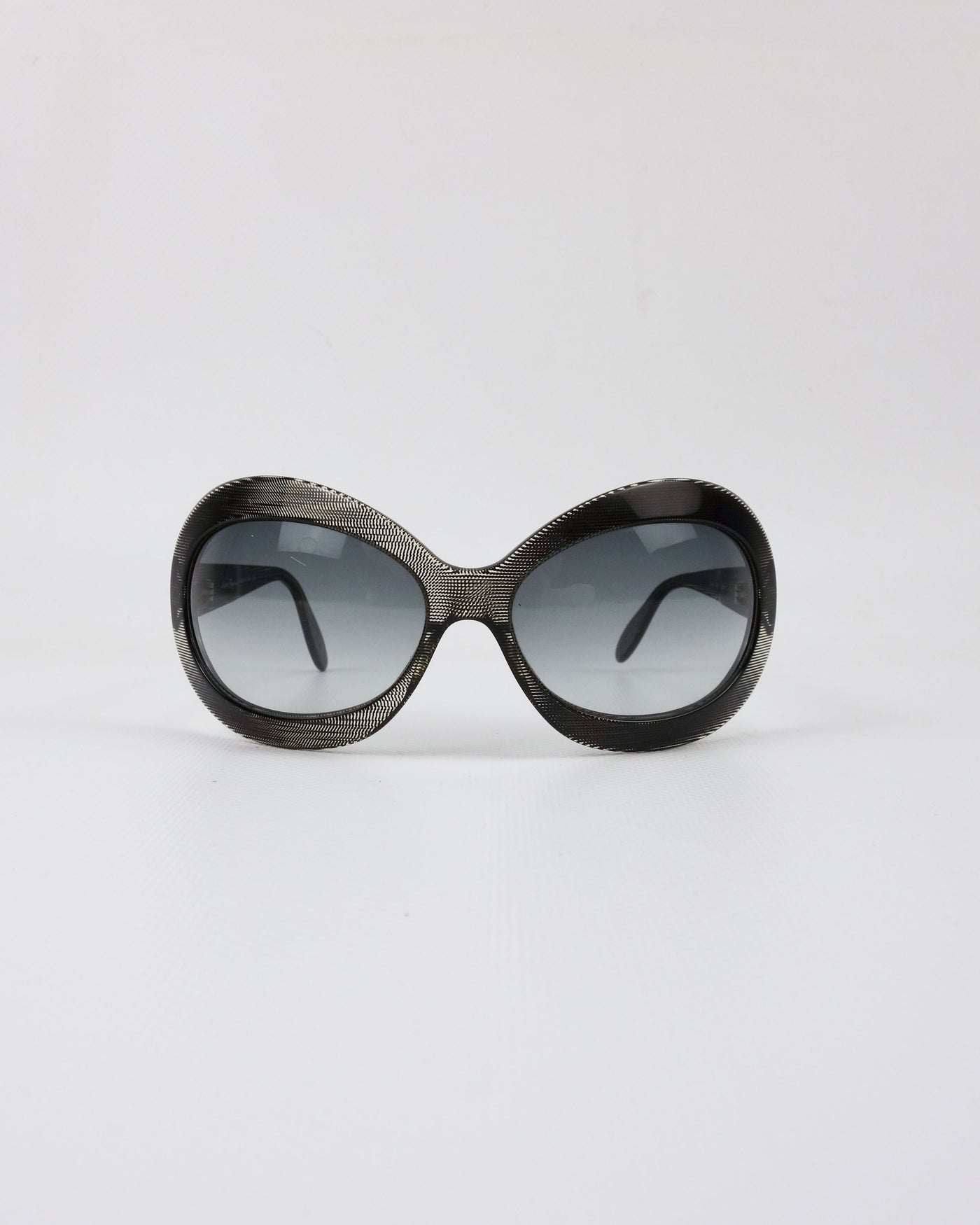 Salvatore Ferragamo Mesh Print Mask Sunglasses 2000's