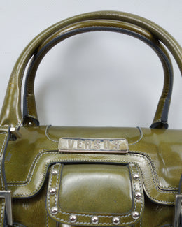 Versace Shiny Green Utility Bag 2000's