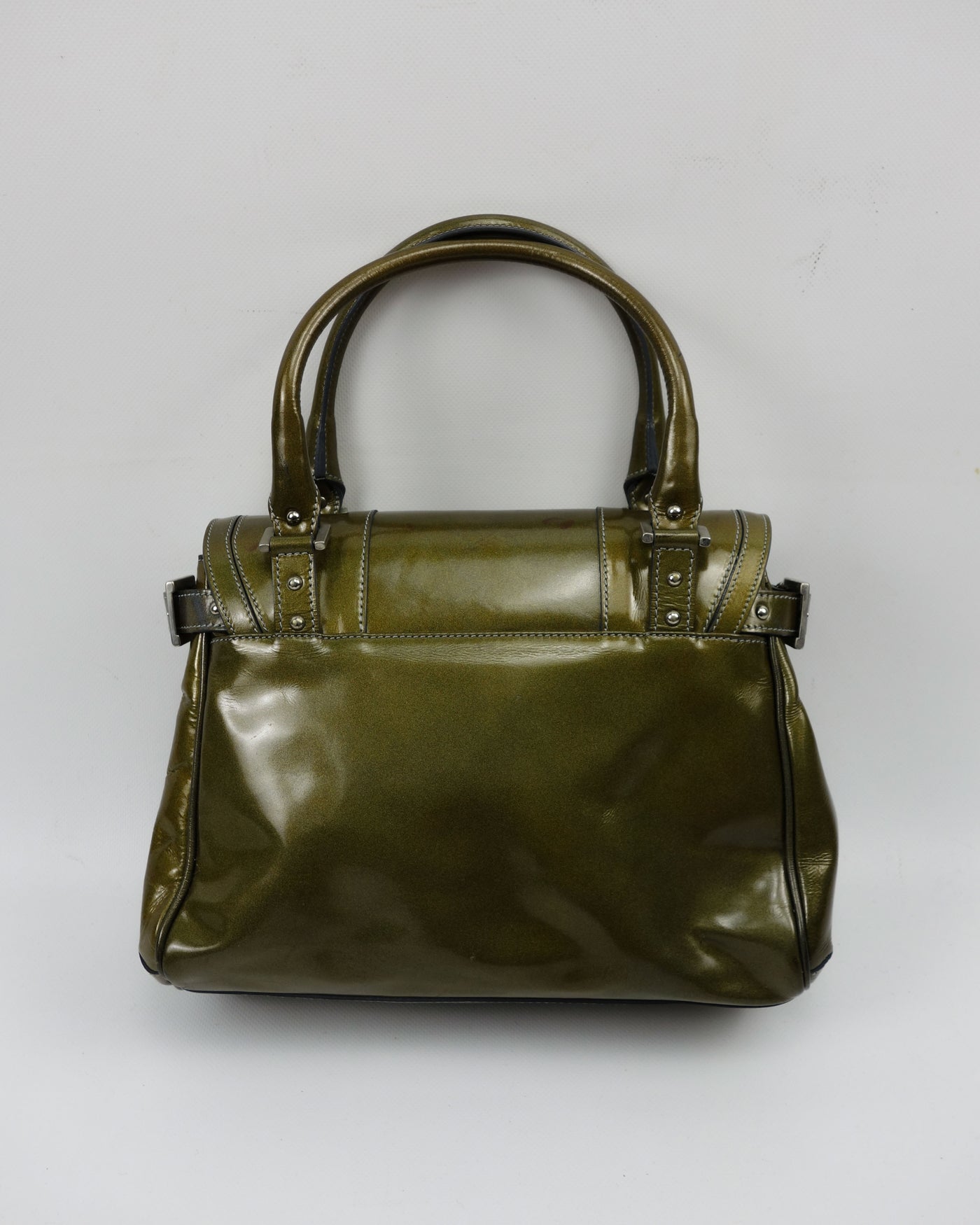 Versace Shiny Green Utility Bag 2000's
