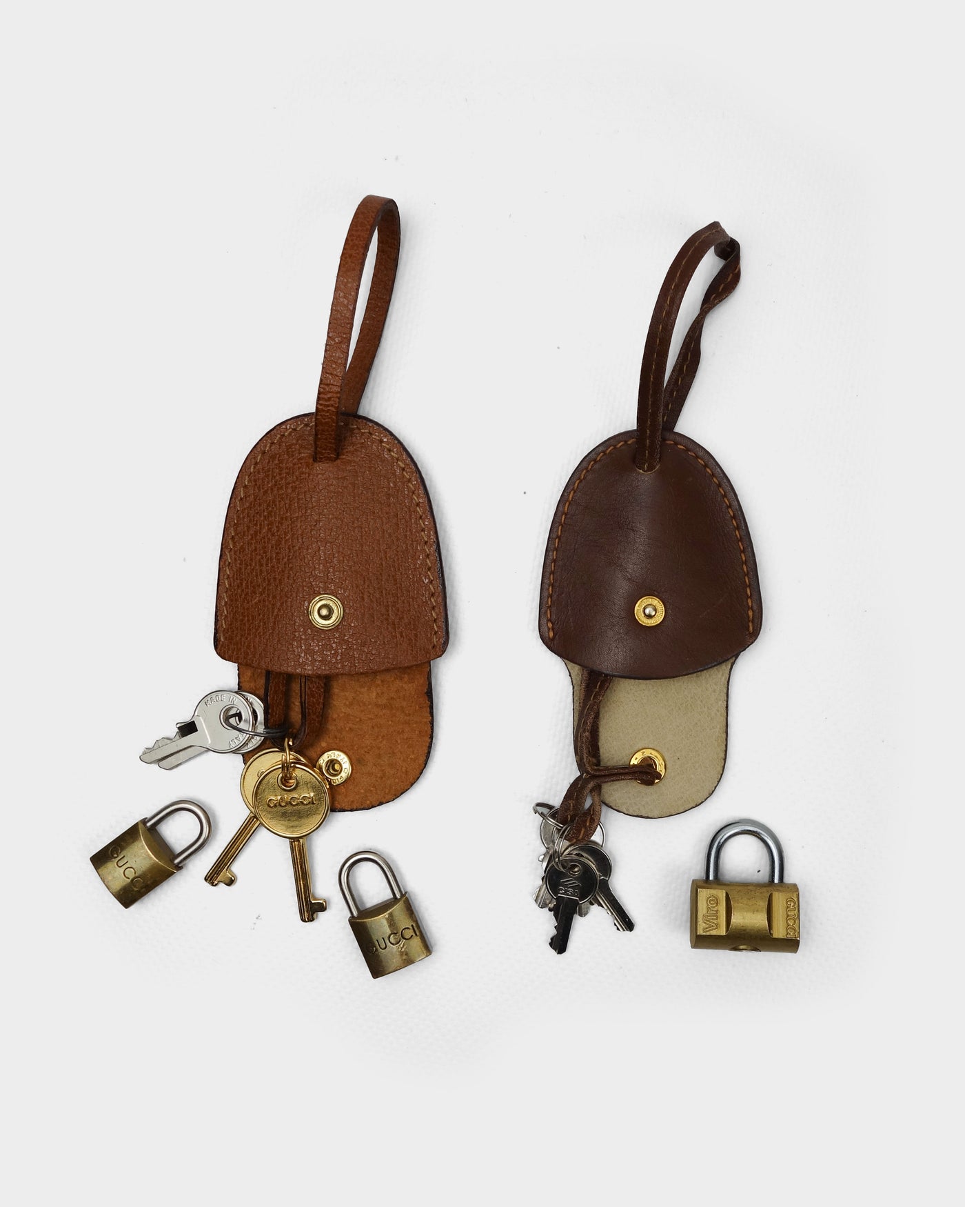 Gucci 3-Set Padlock Charms 1980's